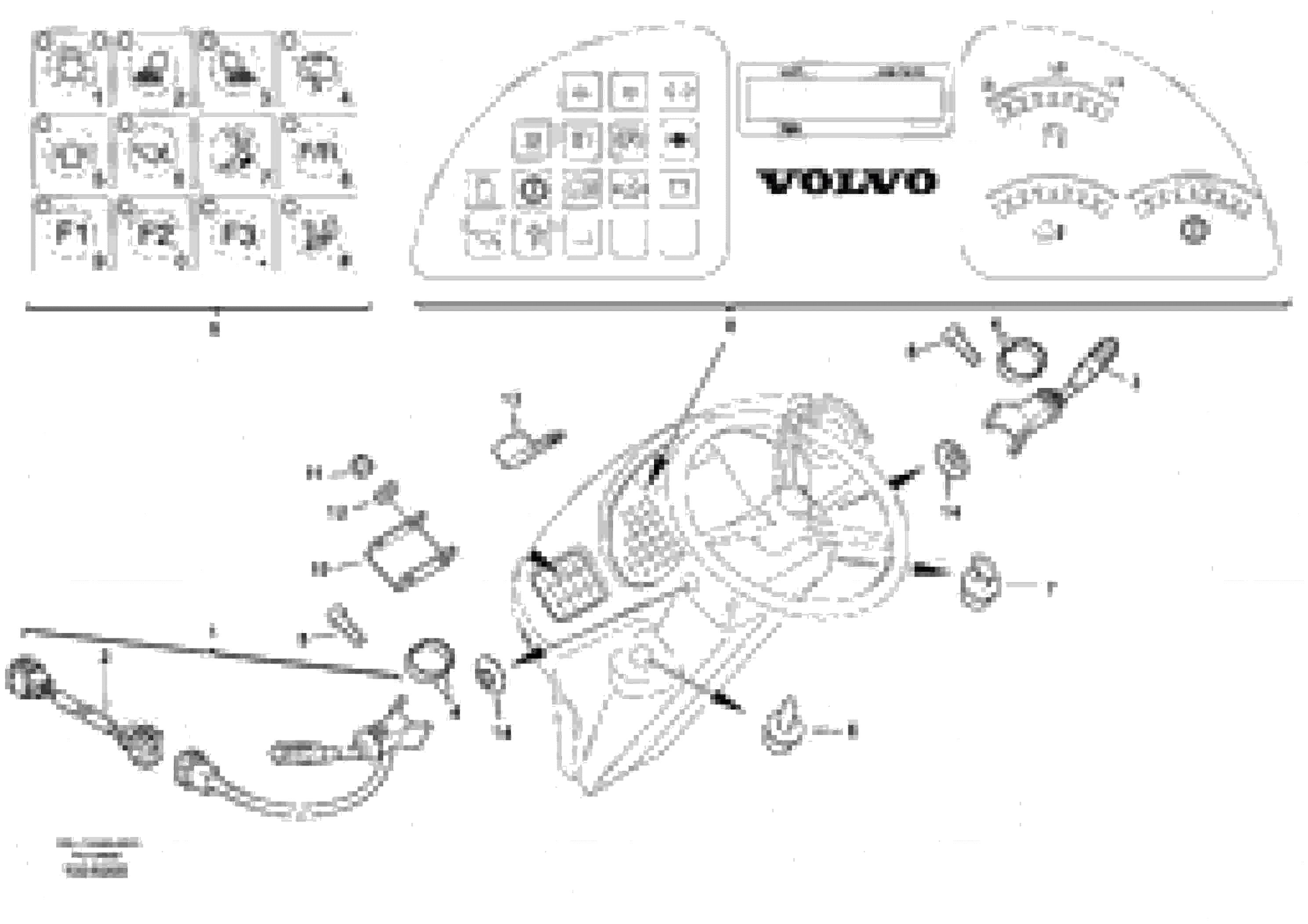 Схема запчастей Volvo L45B - 368 Instruments panel L45B TYPE 194, 195 SER NO - 1499