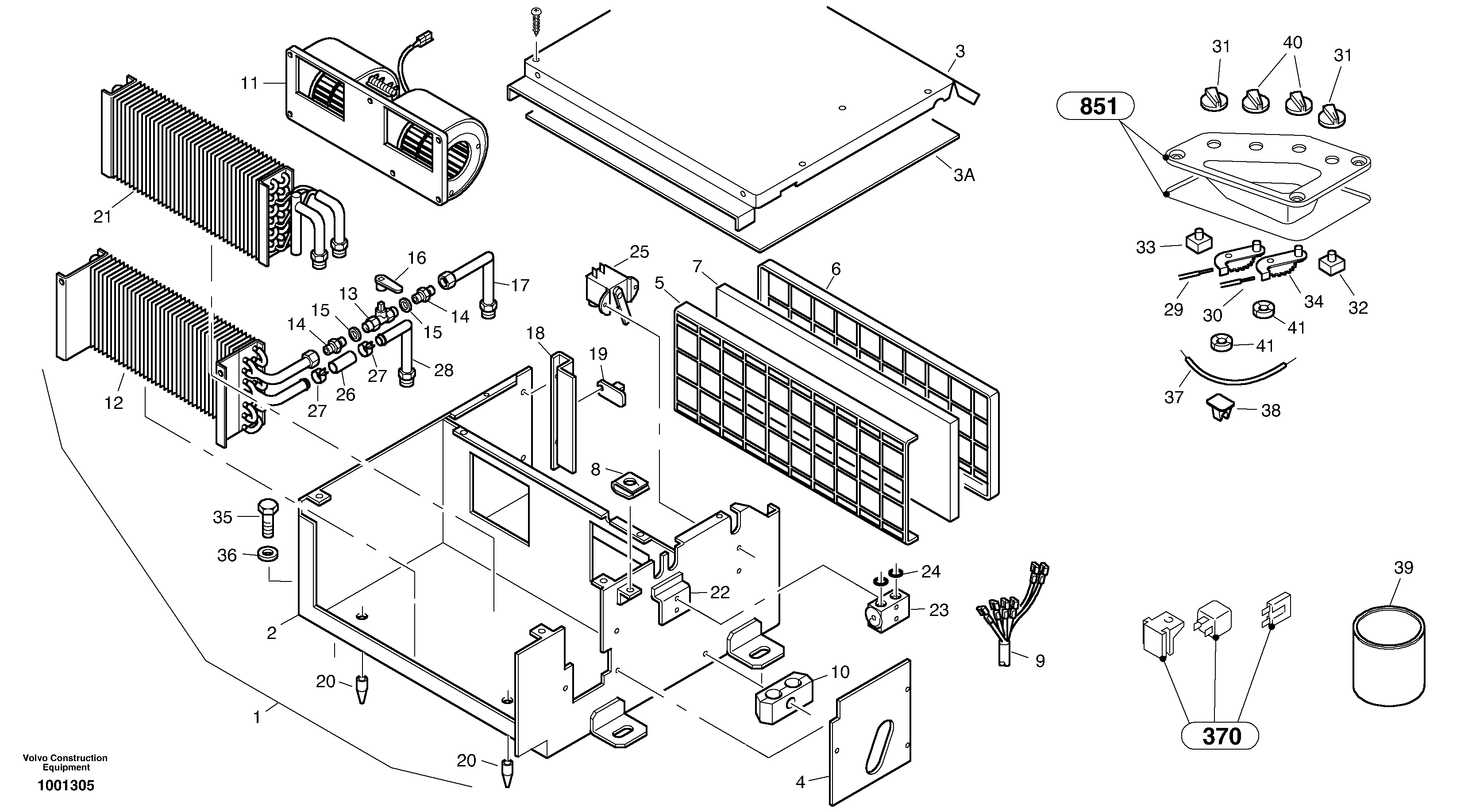 Схема запчастей Volvo L45B - 8355 Air-conditioning system L45B S/N 1941500 - S/N 1951500 -