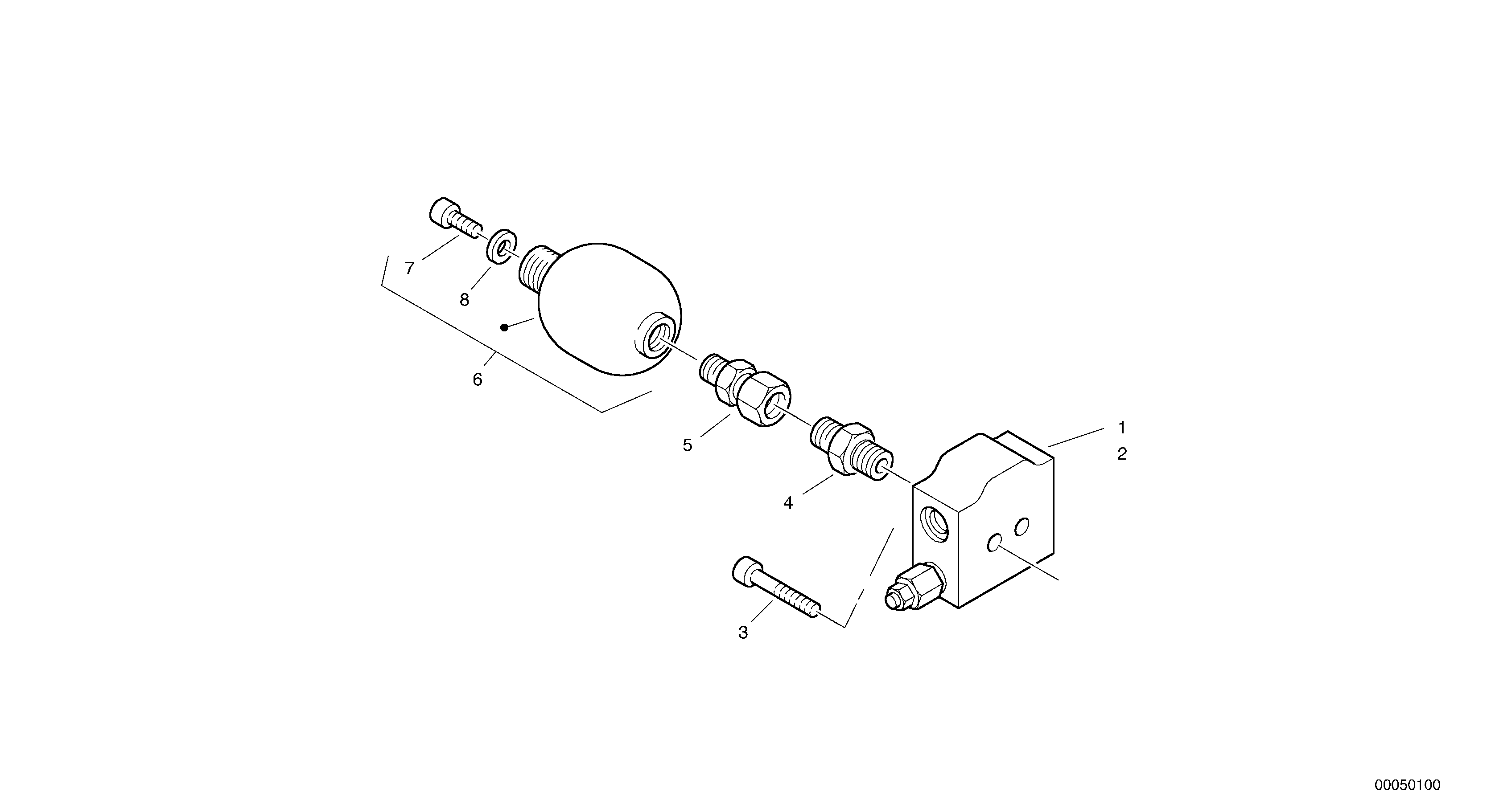 Схема запчастей Volvo L45B - 60893 Valve, Storage L45B TYPE 194, 195 SER NO - 1499