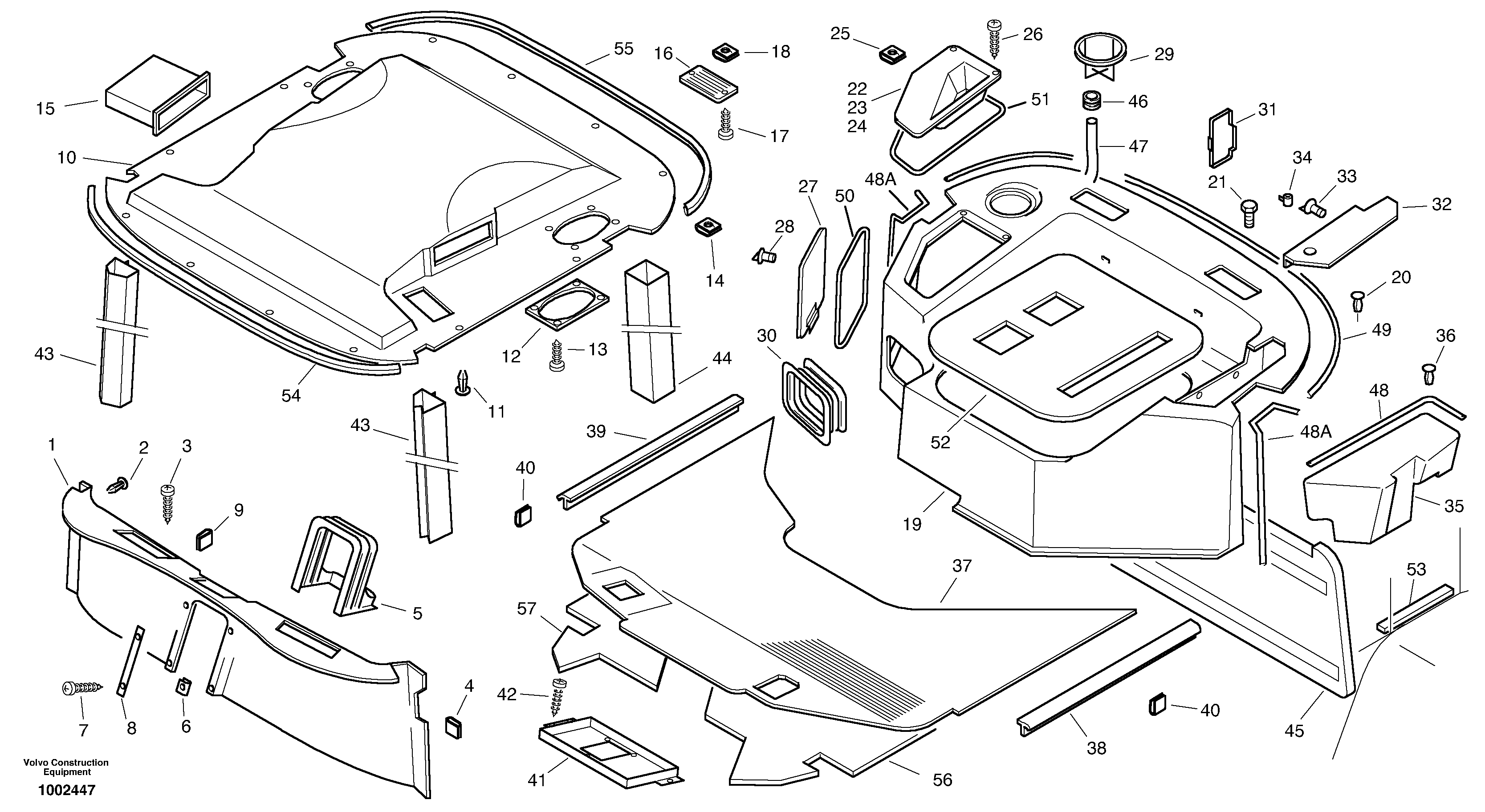Схема запчастей Volvo L45B - 33 Isolation - Cabine L45B TYPE 194, 195 SER NO - 1499
