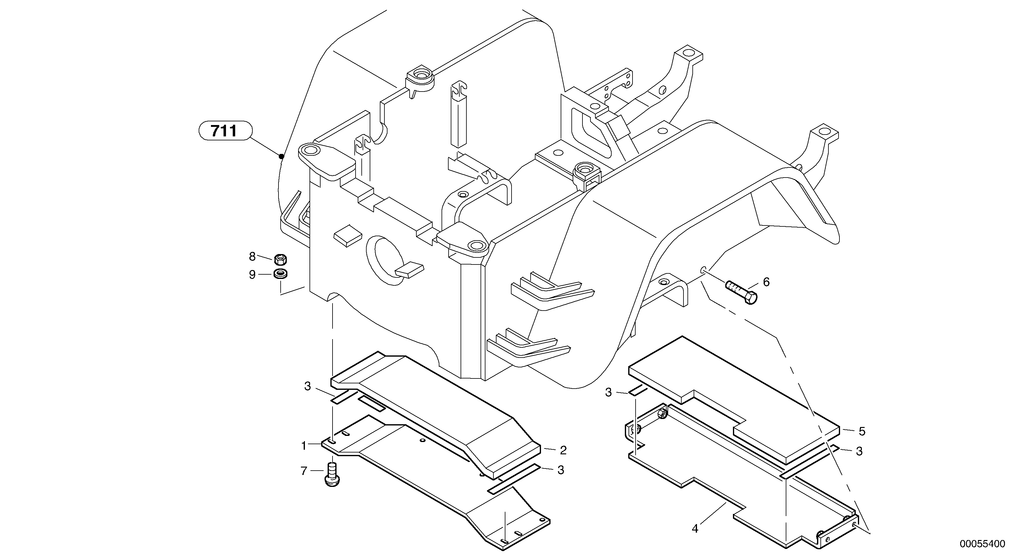 Схема запчастей Volvo L45B - 37 Noise screening, series L45B TYPE 194, 195 SER NO - 1499