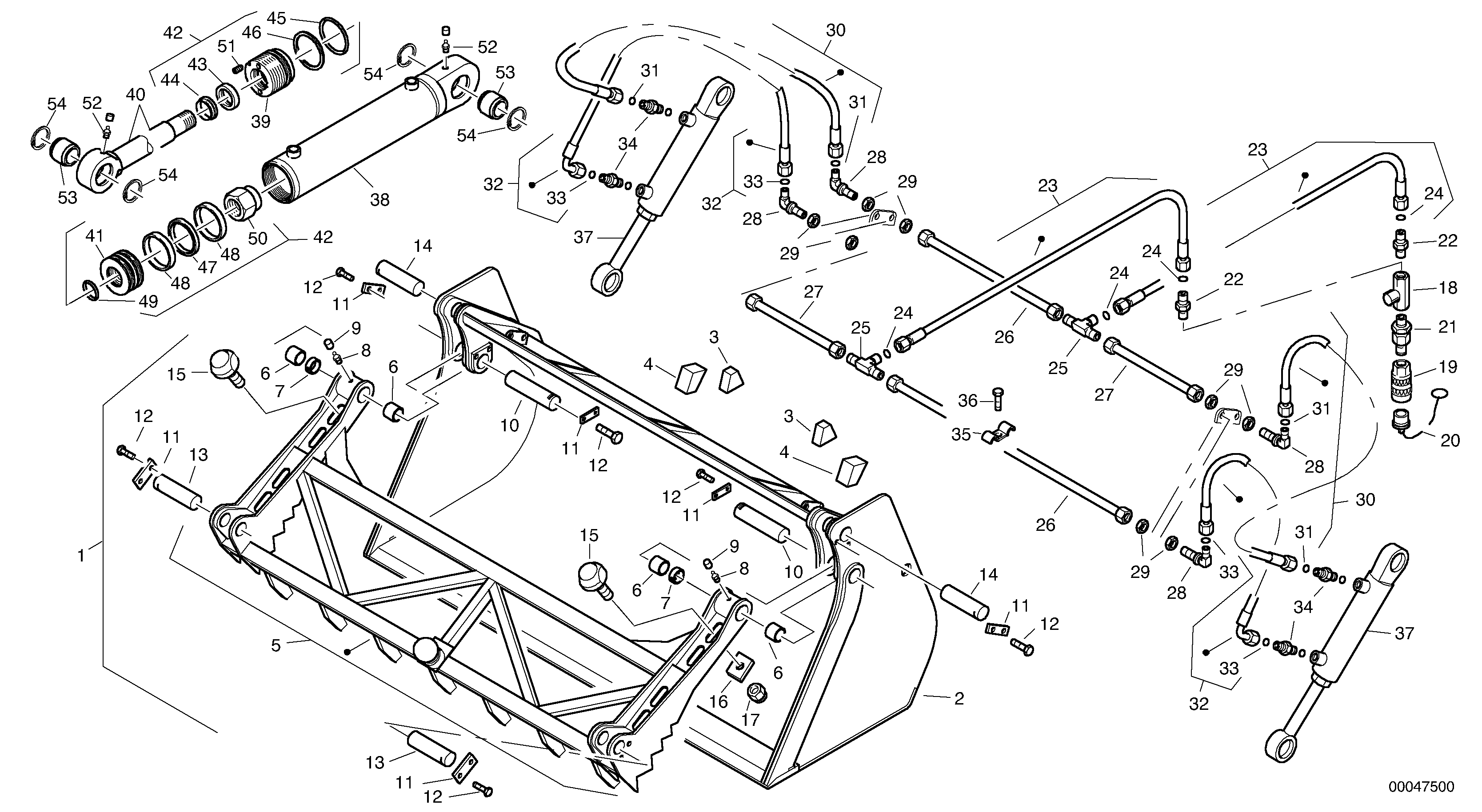 Схема запчастей Volvo L45B - 3891 Grab bucket - TPZ L45B S/N 1941500 - S/N 1951500 -