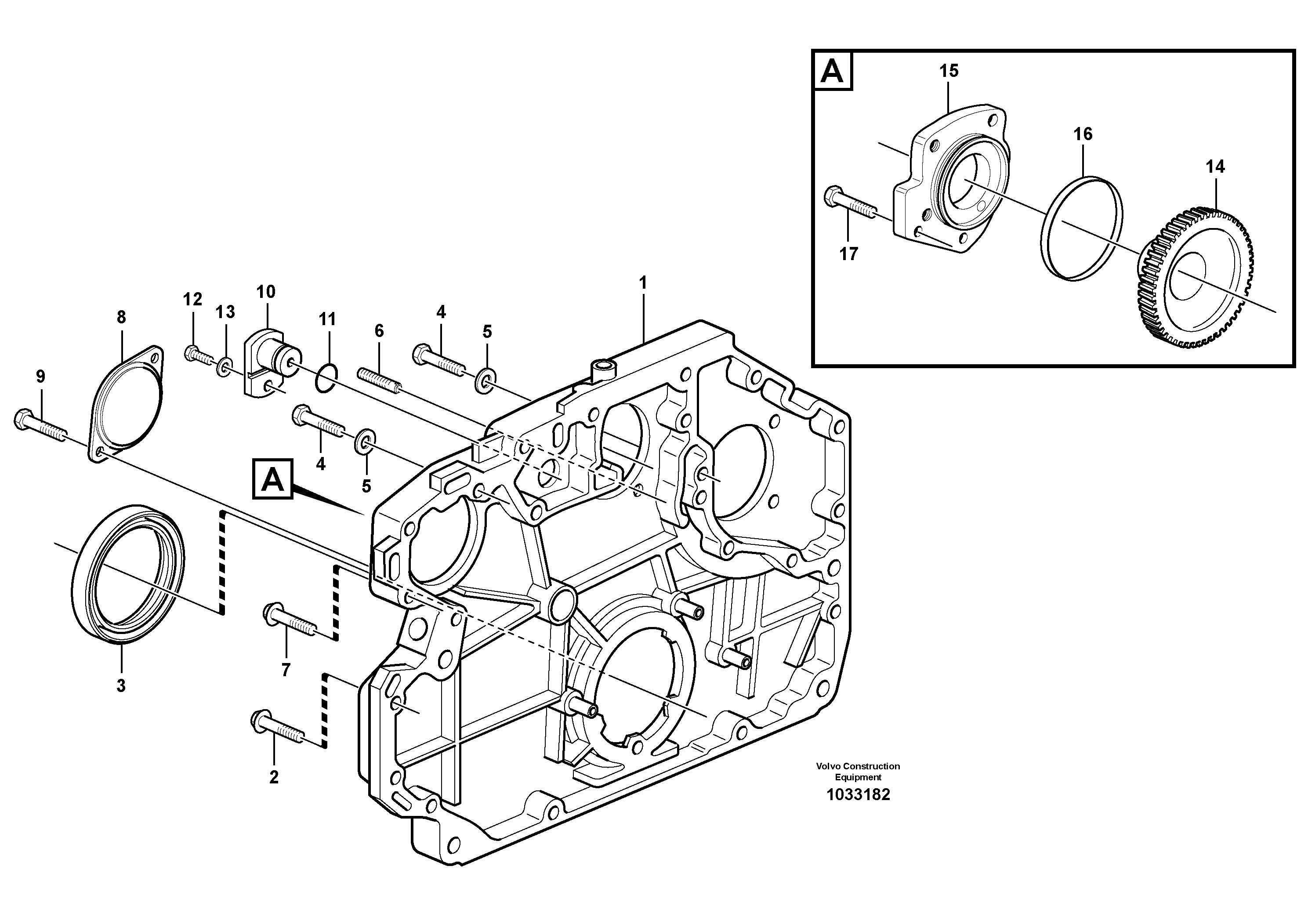 Схема запчастей Volvo L45B - 3237 Timing gear casing L45B S/N 1941500 - S/N 1951500 -