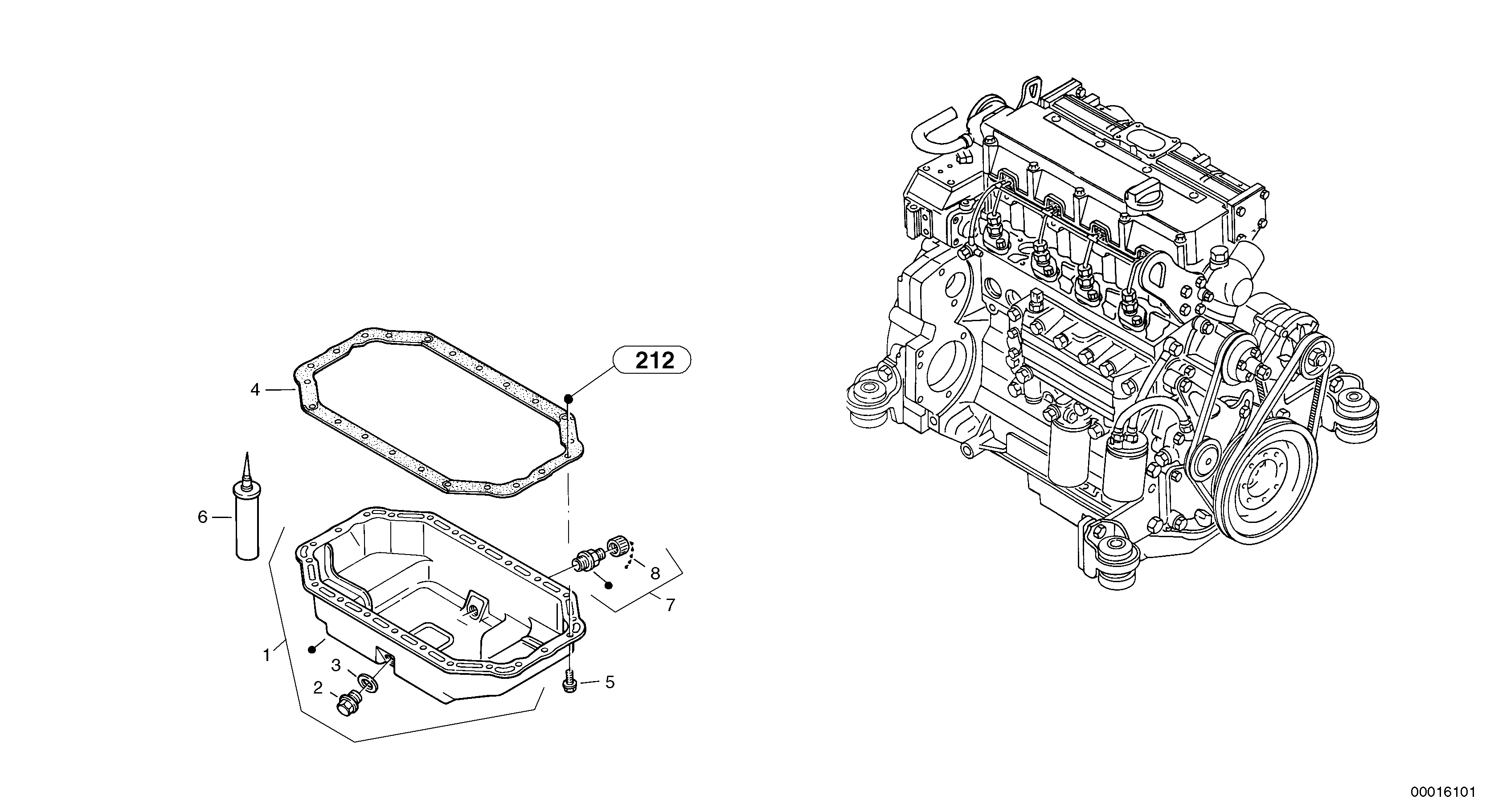 Схема запчастей Volvo L45B - 3330 Oil sump L45B S/N 1941500 - S/N 1951500 -