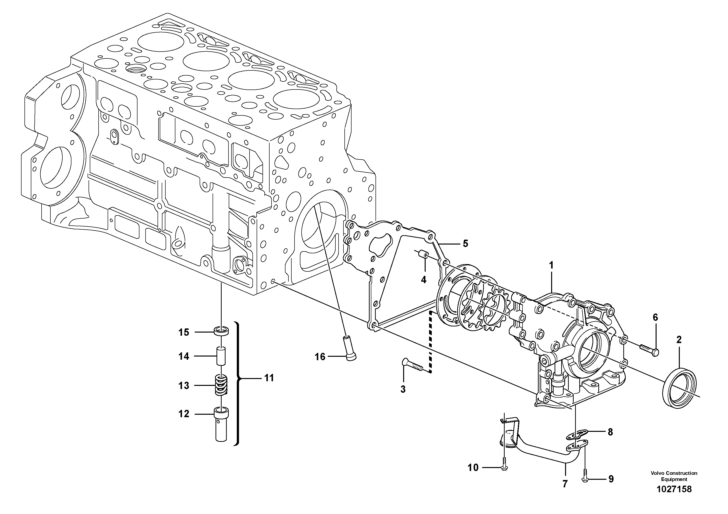 Схема запчастей Volvo L45B - 3358 Система масляной смазки L45B S/N 1941500 - S/N 1951500 -