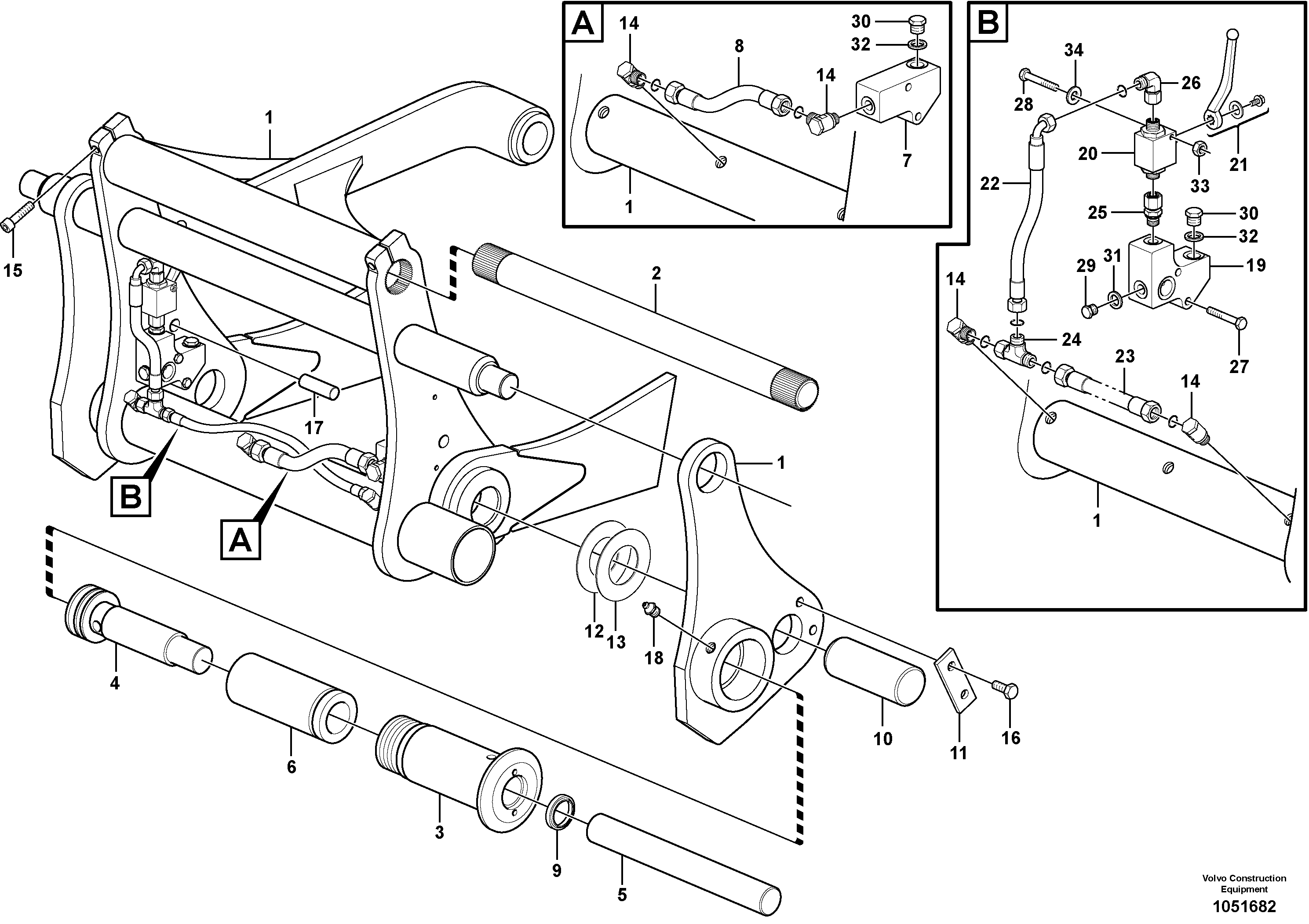 Схема запчастей Volvo L20B - 62379 Attachment mounting plate L20B TYPE 170 SER NO 0500 -