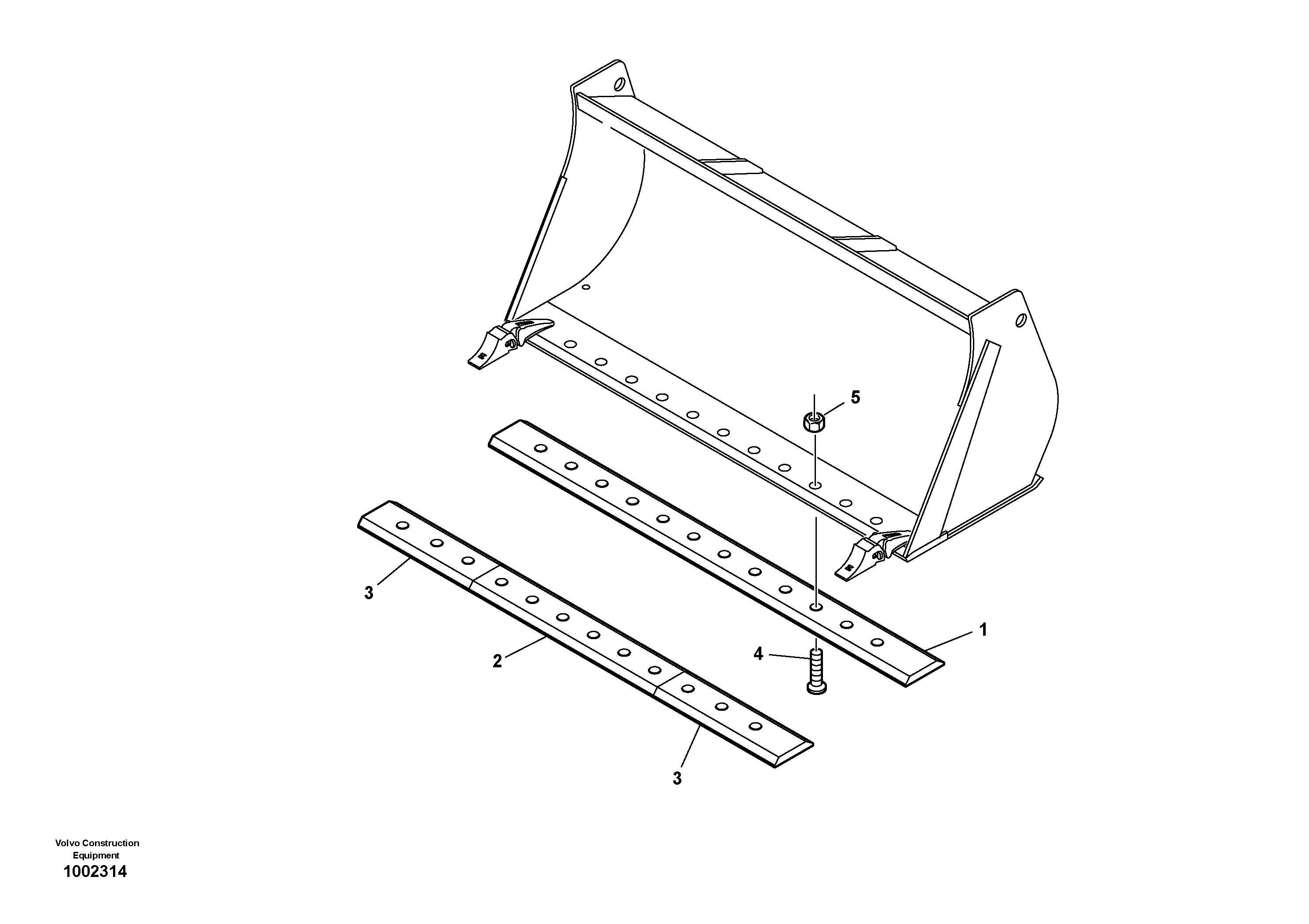 Схема запчастей Volvo L20B - 621 Bolt-on cutting edge L20B TYPE 170 SER NO 0500 -