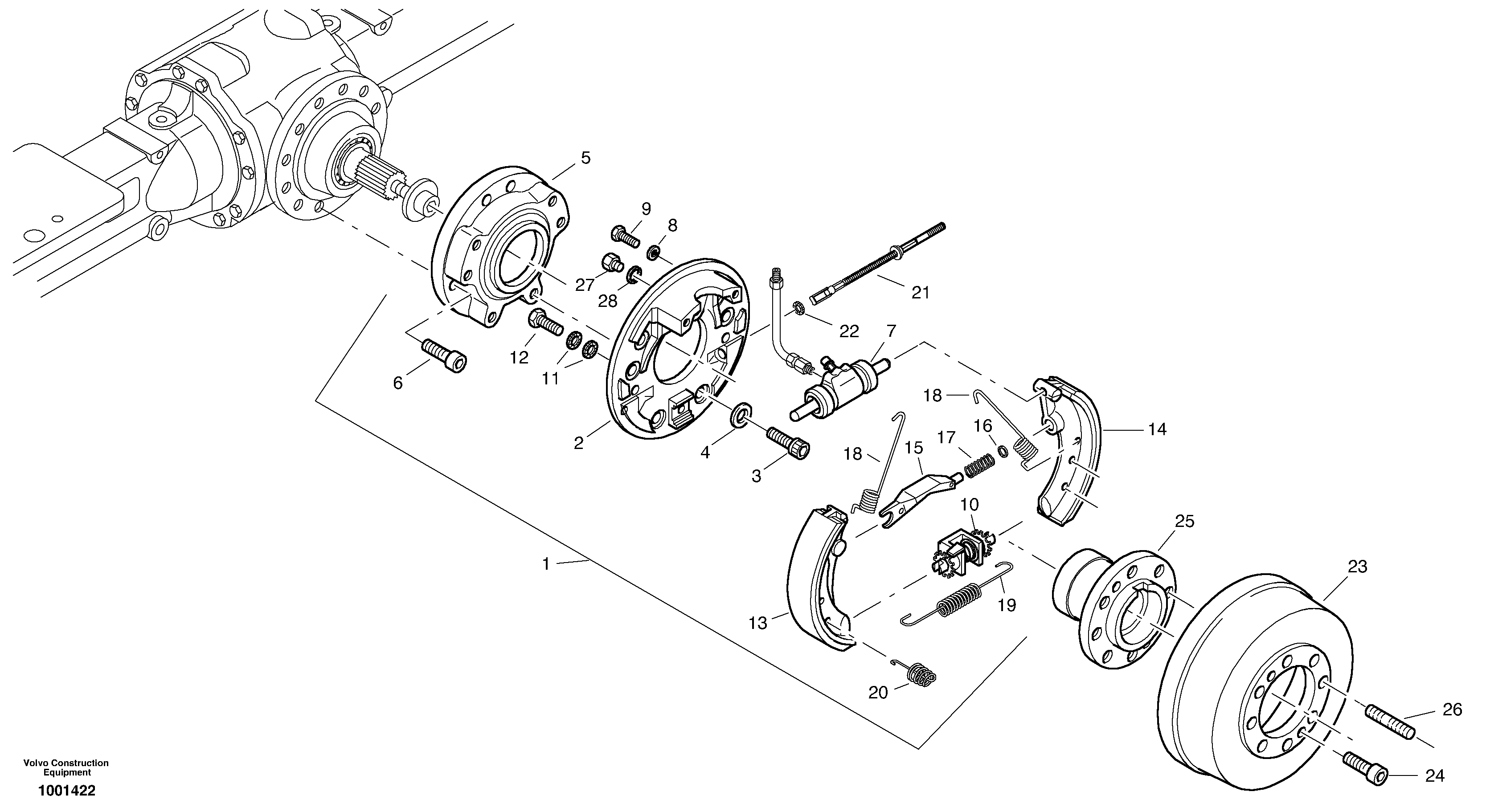 Схема запчастей Volvo L20B - 14980 Central brake L20B TYPE 170 SER NO - 0499