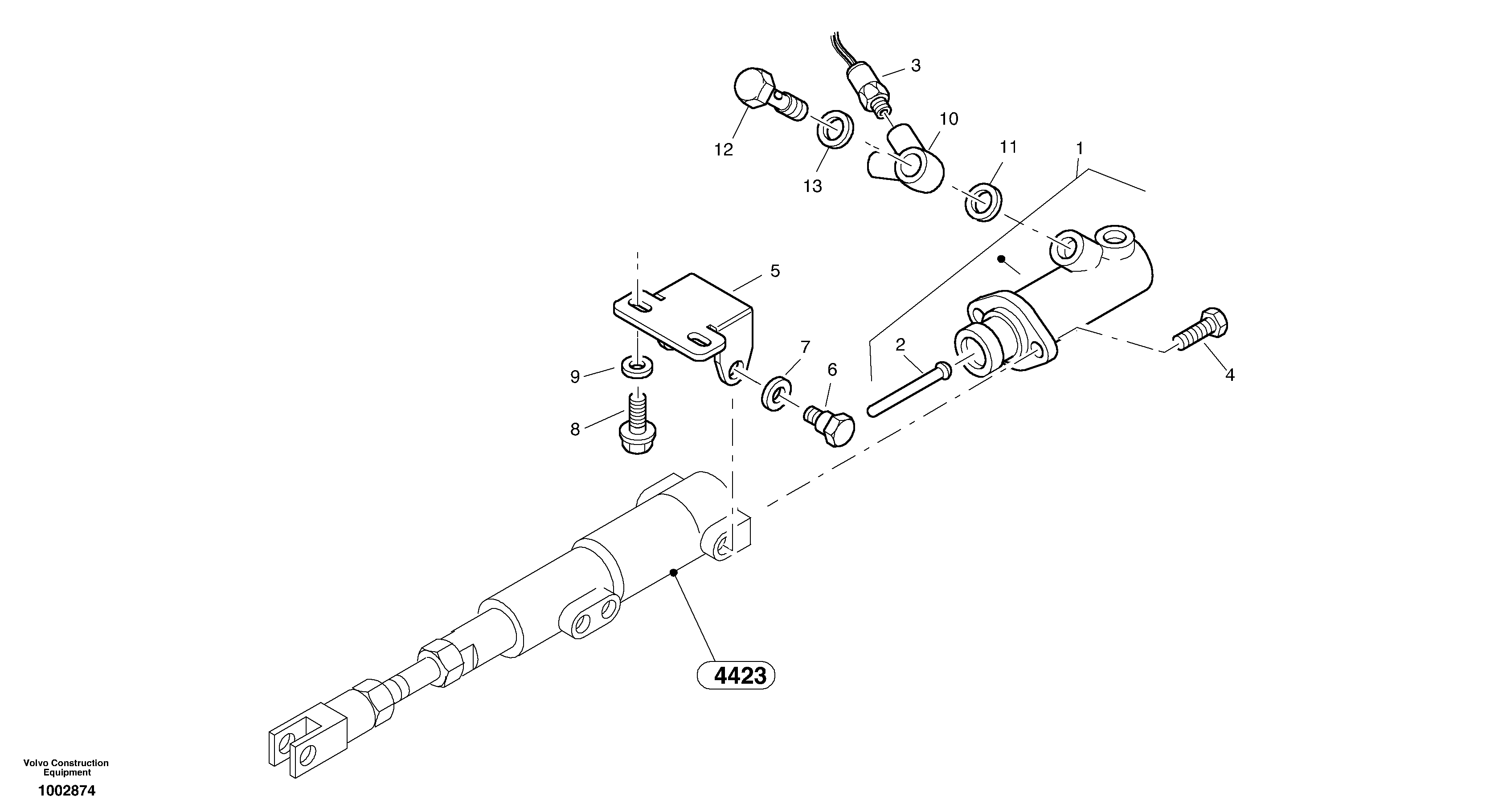 Схема запчастей Volvo L20B - 10049 Brake cylinder L20B TYPE 170 SER NO - 0499