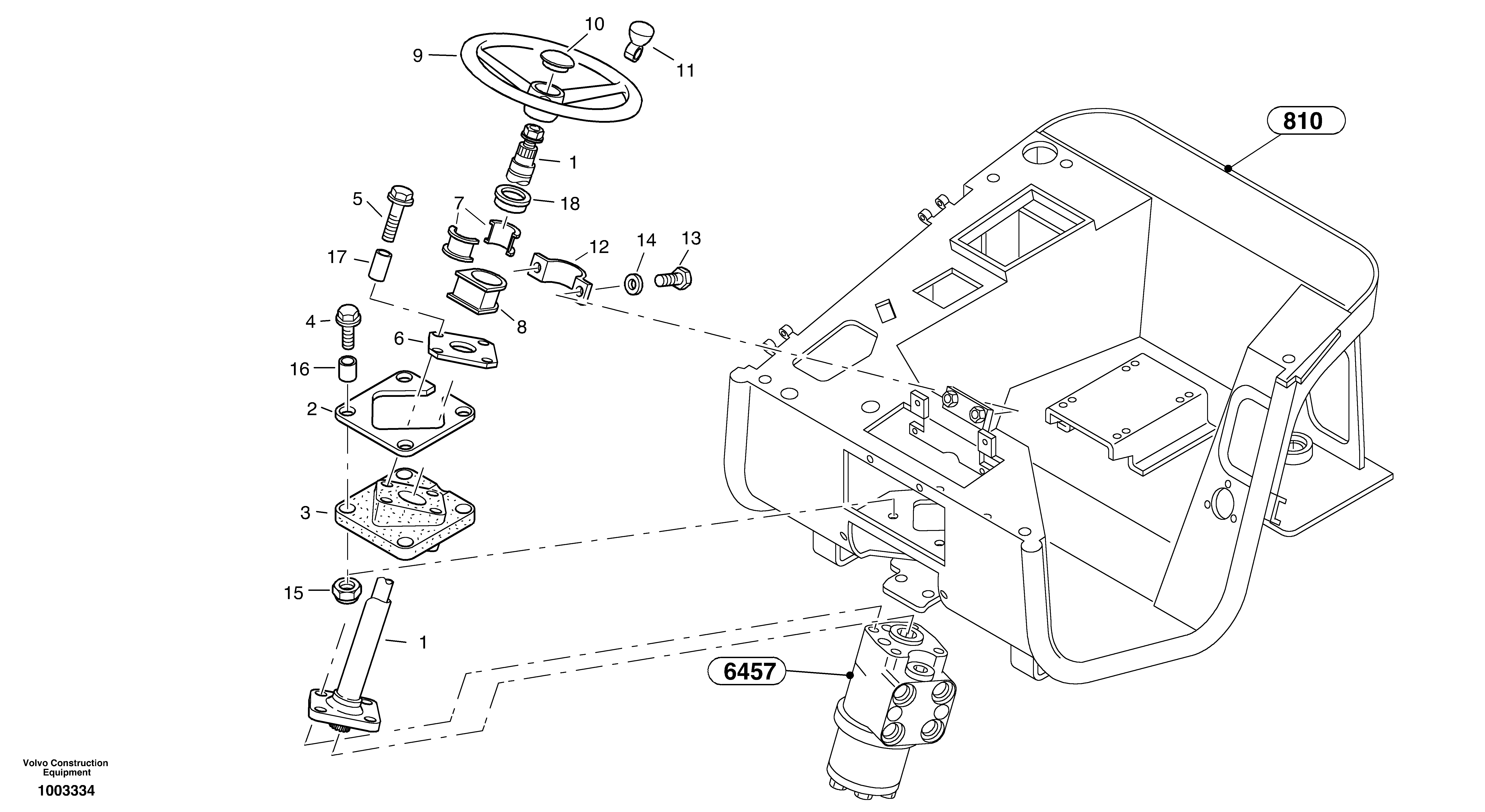 Схема запчастей Volvo L20B - 10054 Steering assembly L20B TYPE 170 SER NO - 0499