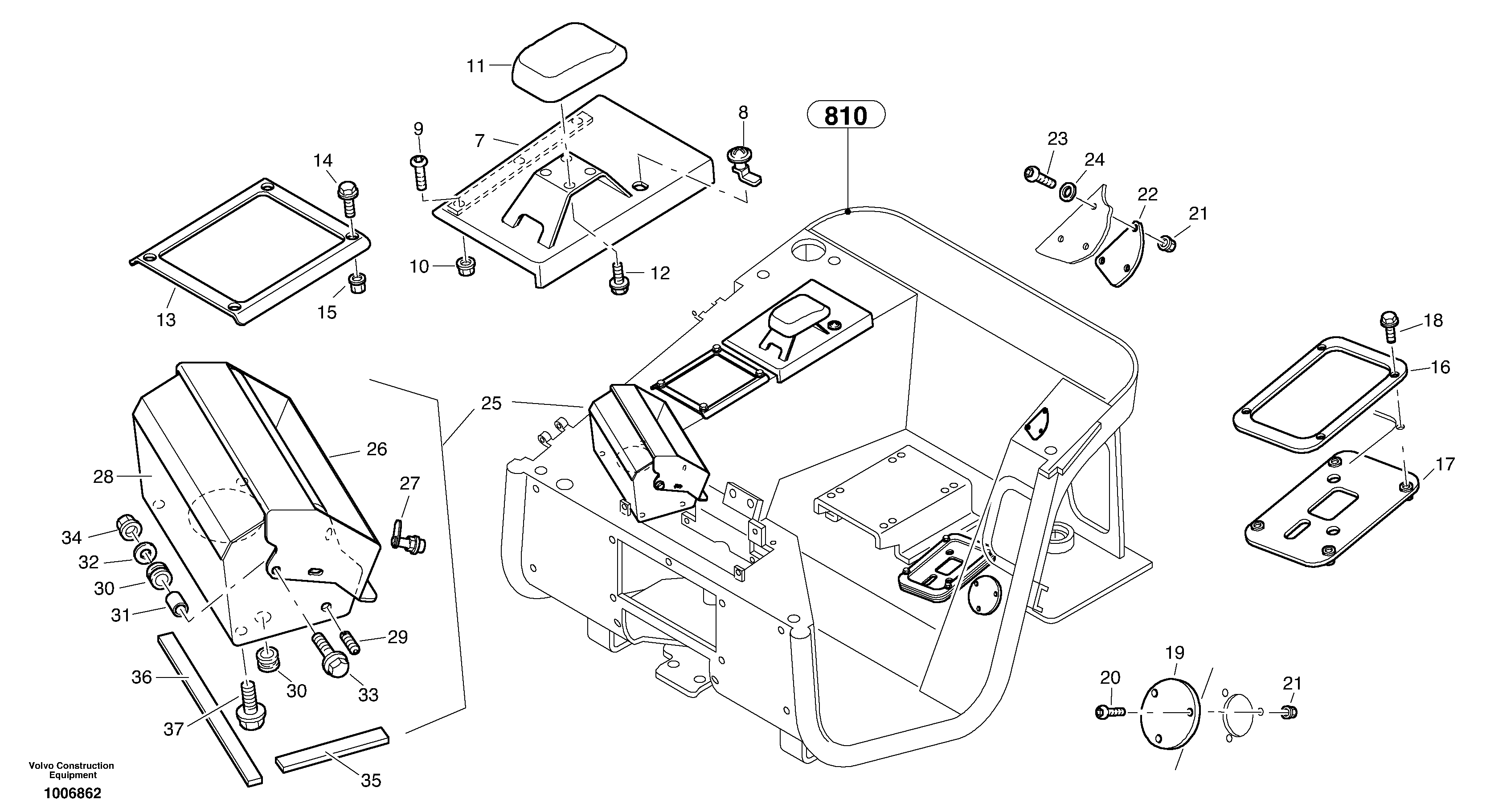 Схема запчастей Volvo L20B - 11785 Interior equipment - Canopy L20B TYPE 170 SER NO - 0499