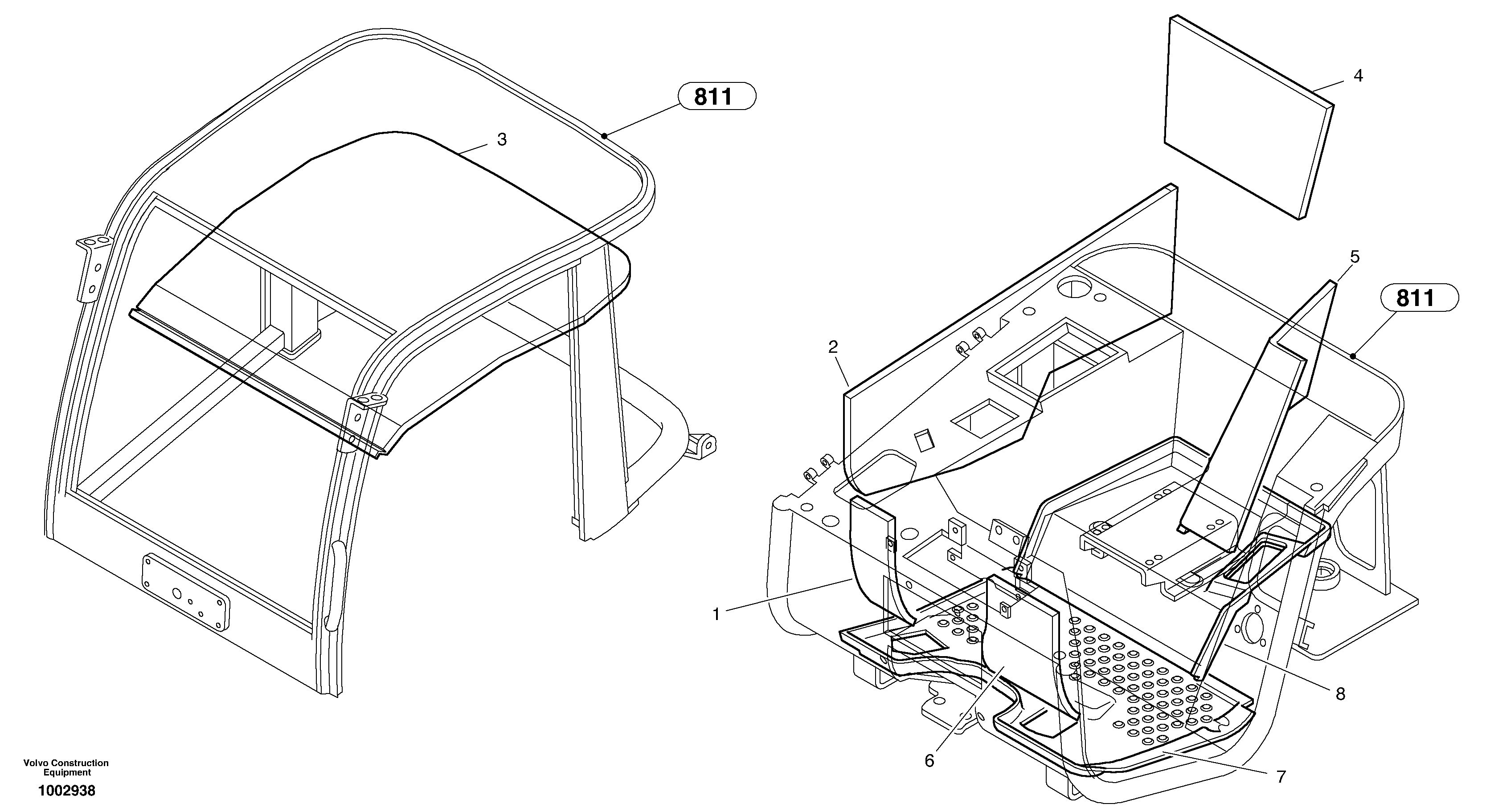 Схема запчастей Volvo L20B - 11786 Isolation - Cabine L20B TYPE 170 SER NO - 0499