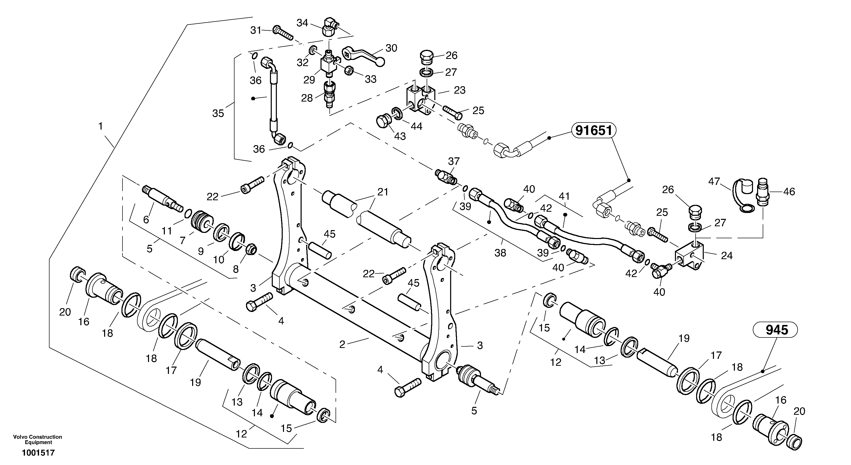 Схема запчастей Volvo L20B - 41559 Attachment mounting plate - Quick change, hydraulic L20B TYPE 170 SER NO - 0499