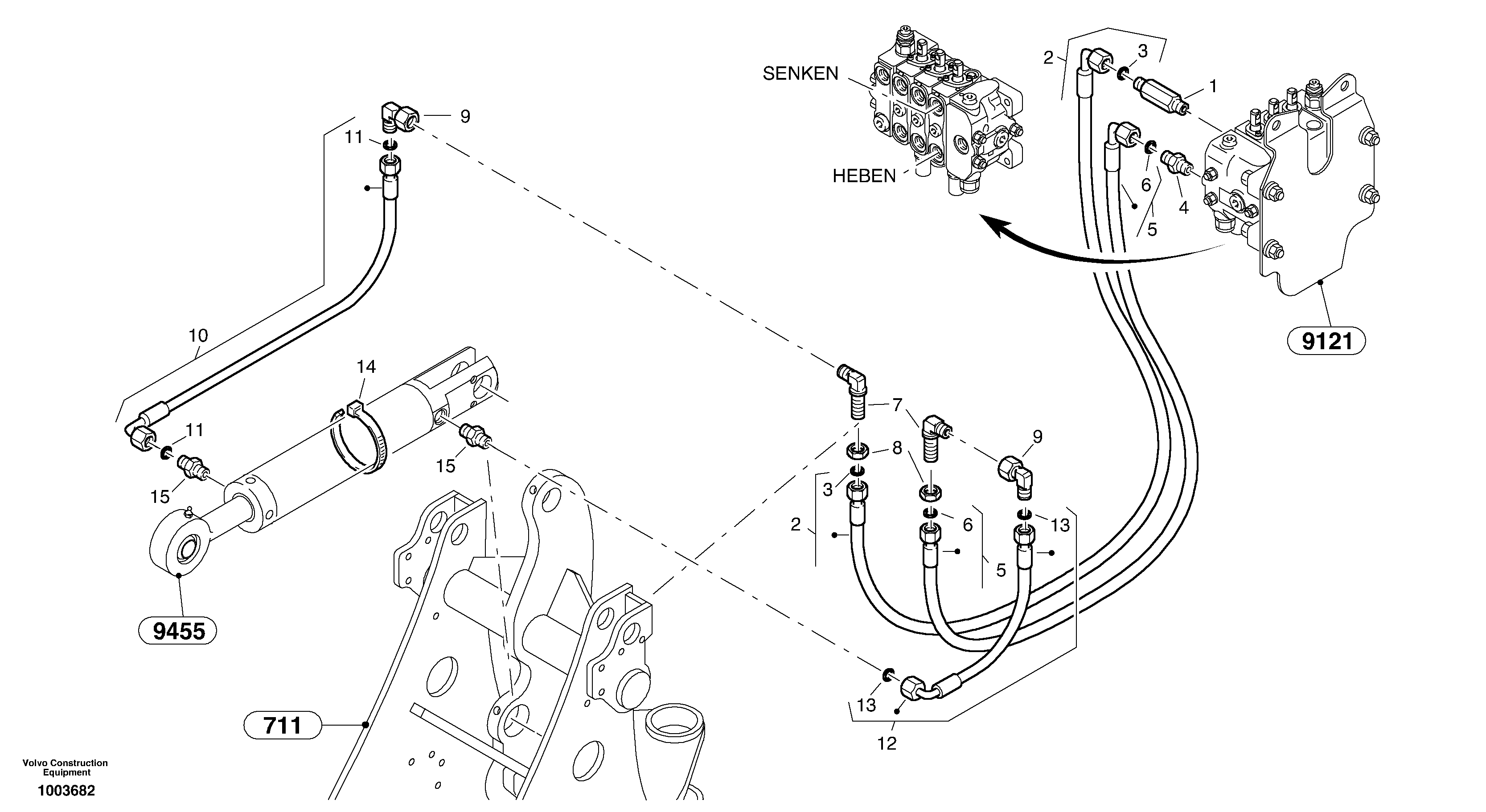 Схема запчастей Volvo L25B - 1120 Hydraulic lines - lift hydraulic L25B TYPE 175 SER NO - 0499