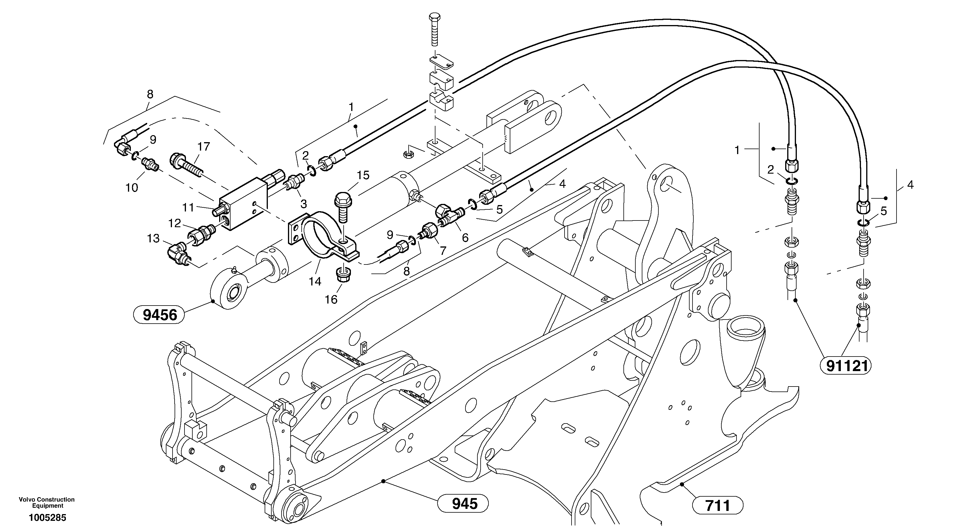 Схема запчастей Volvo L25B - 65400 Line fracture safety - Tilt L25B TYPE 175 SER NO - 0499