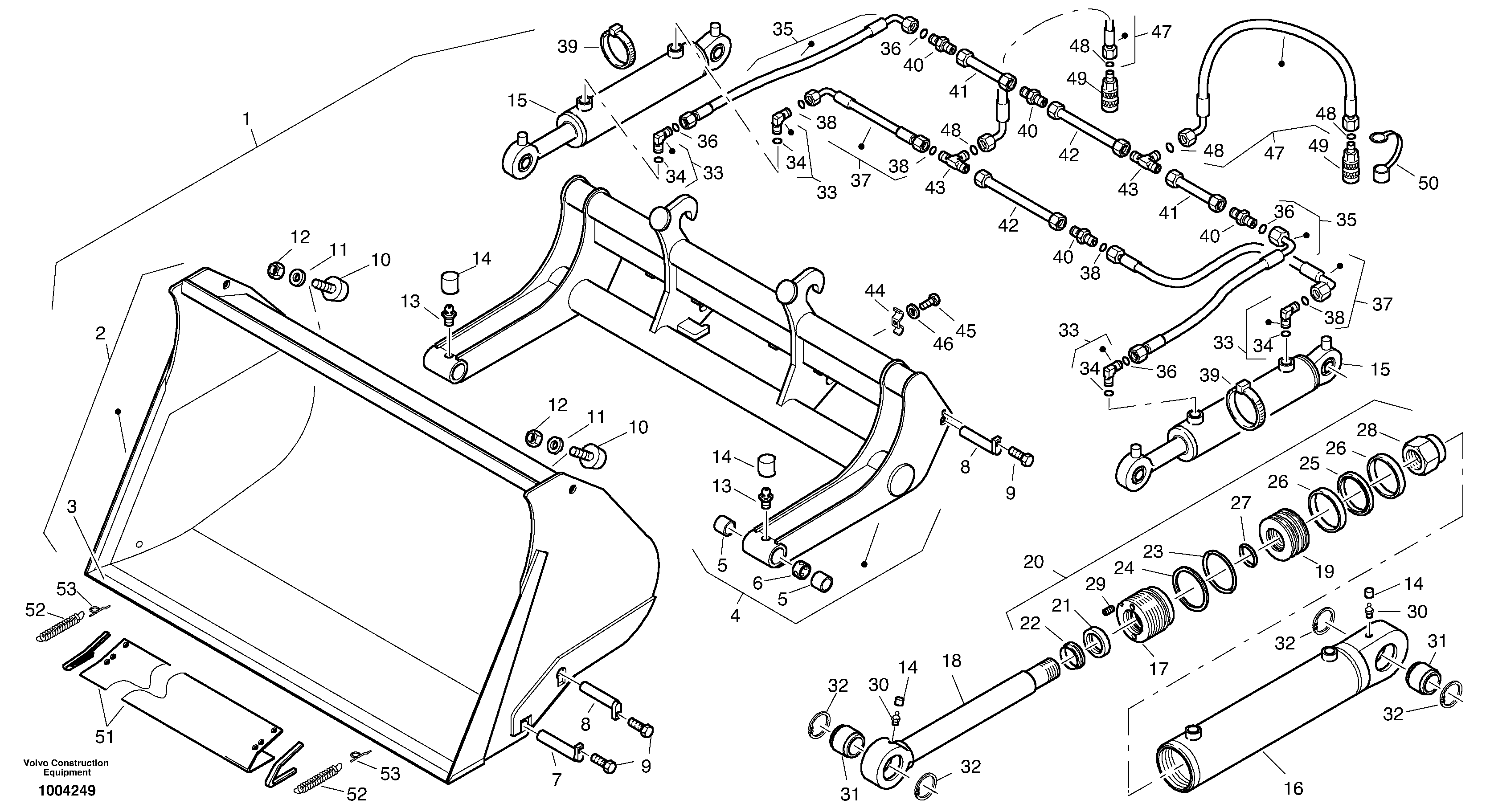 Схема запчастей Volvo L25B - 478 Tipping bucket L25B TYPE 175 SER NO - 0499