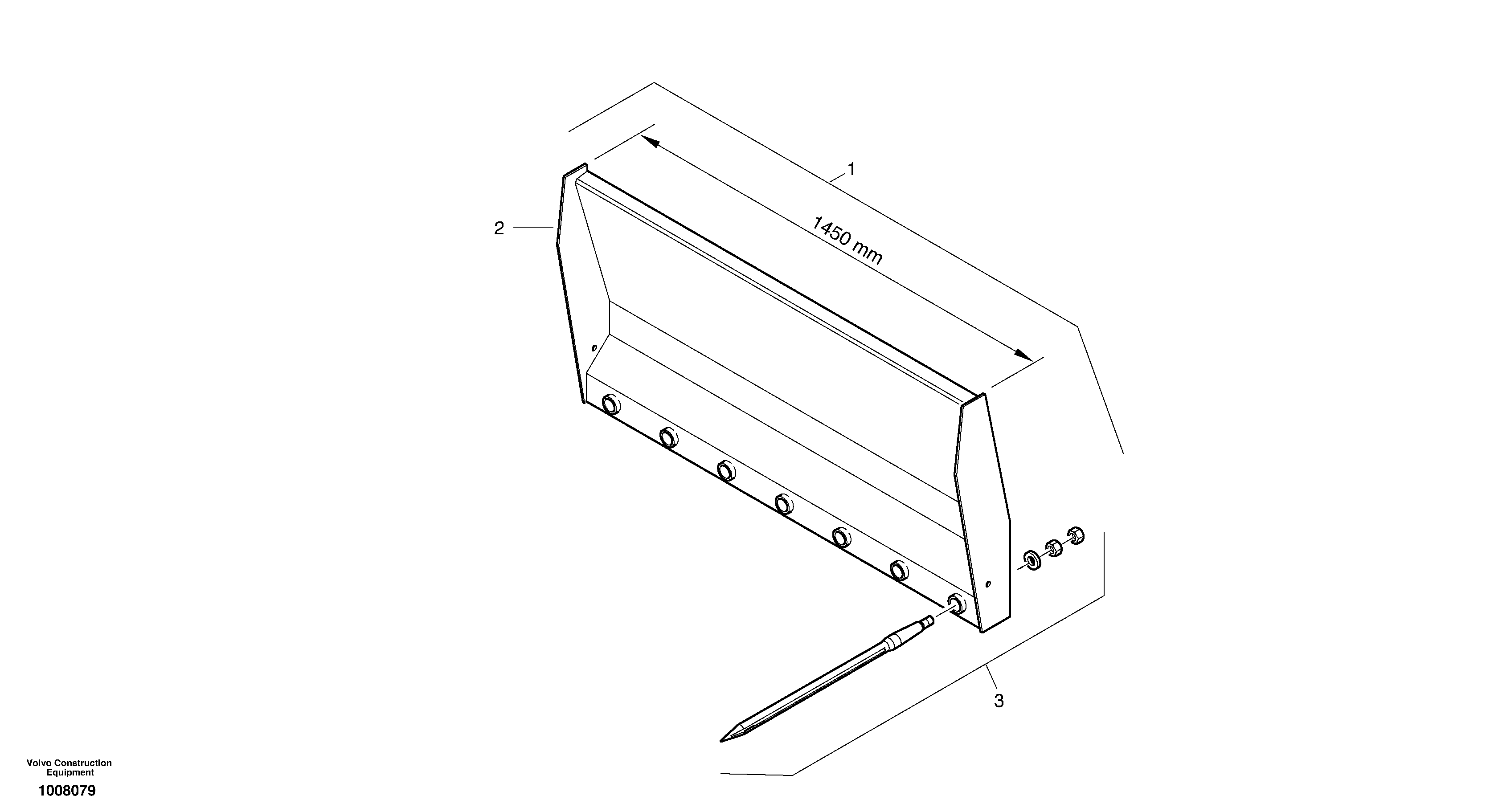 Схема запчастей Volvo L25B - 3725 Hay fork - Dirty fork L25B TYPE 175 SER NO - 0499