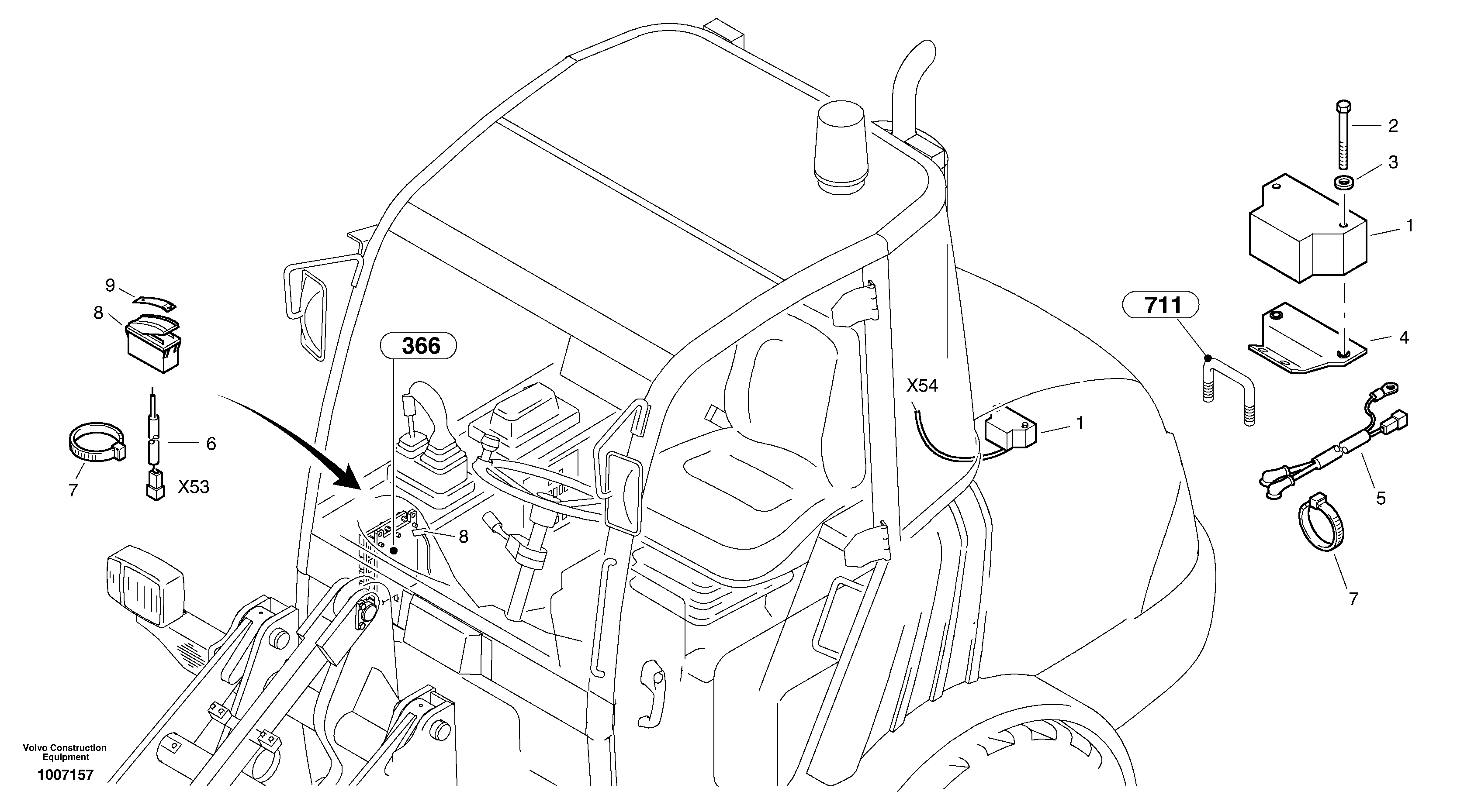 Схема запчастей Volvo L25B - 59919 Travel alarm, acoustic L25B TYPE 175, S/N 0500 - TYPE 176, S/N 0001 -