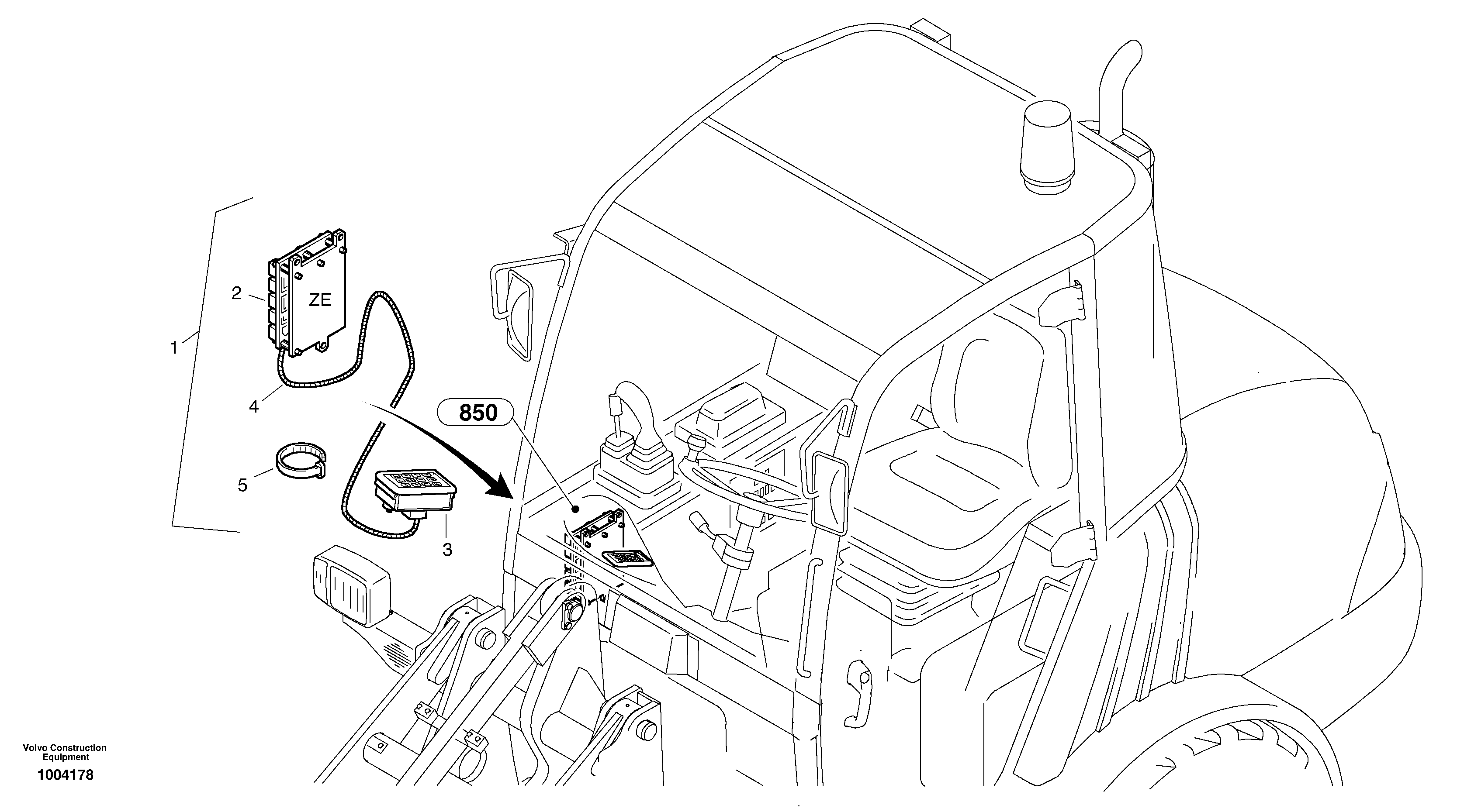 Схема запчастей Volvo L25B - 11507 Antitheft system L25B TYPE 175, S/N 0500 - TYPE 176, S/N 0001 -