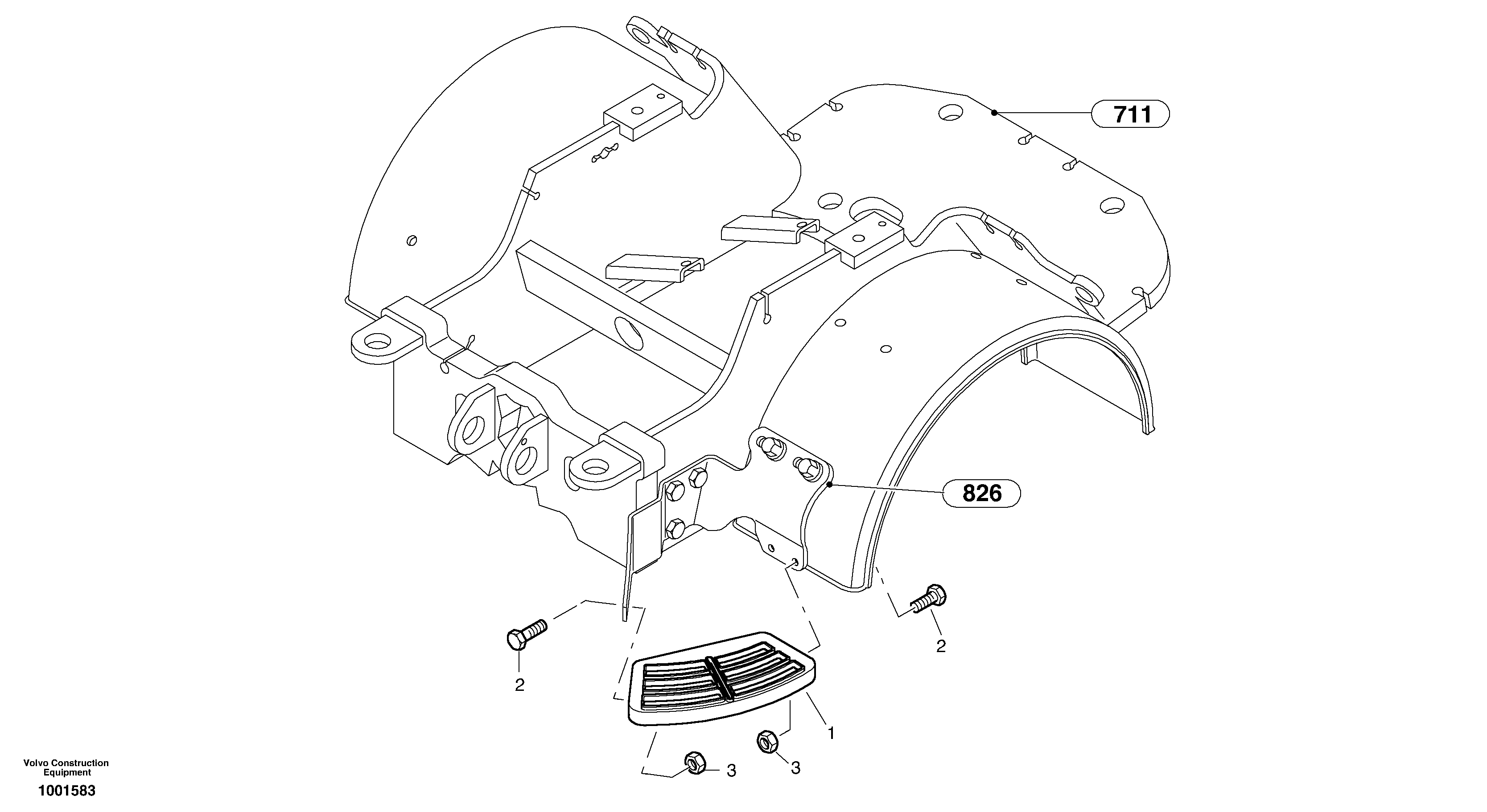 Схема запчастей Volvo L25B - 82634 Steps and ladder L25B TYPE 175, S/N 0500 - TYPE 176, S/N 0001 -