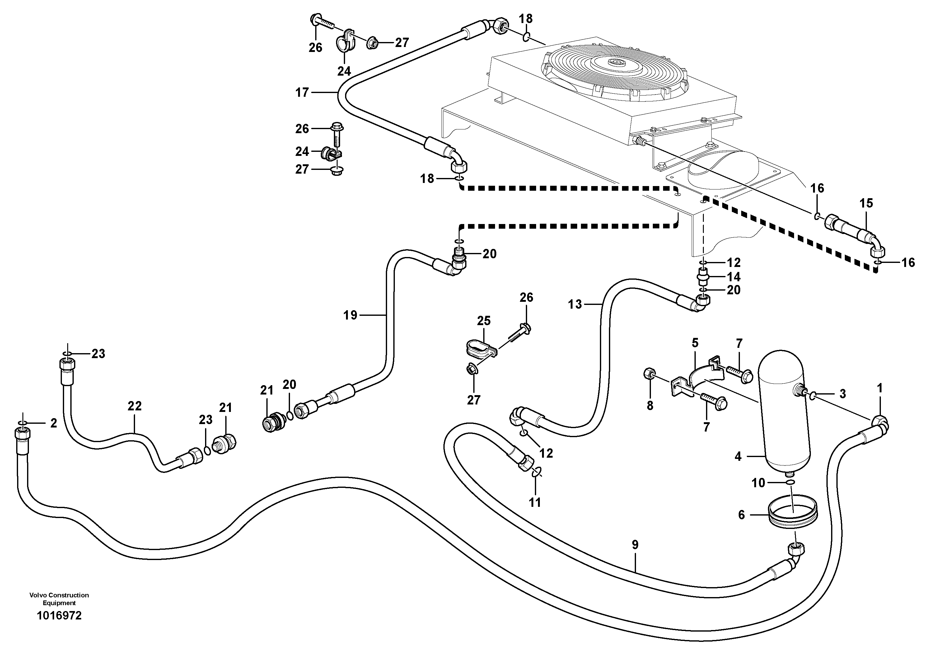 Схема запчастей Volvo L25B - 67467 Pipes - Air-conditioning system L25B TYPE 175, S/N 0500 - TYPE 176, S/N 0001 -