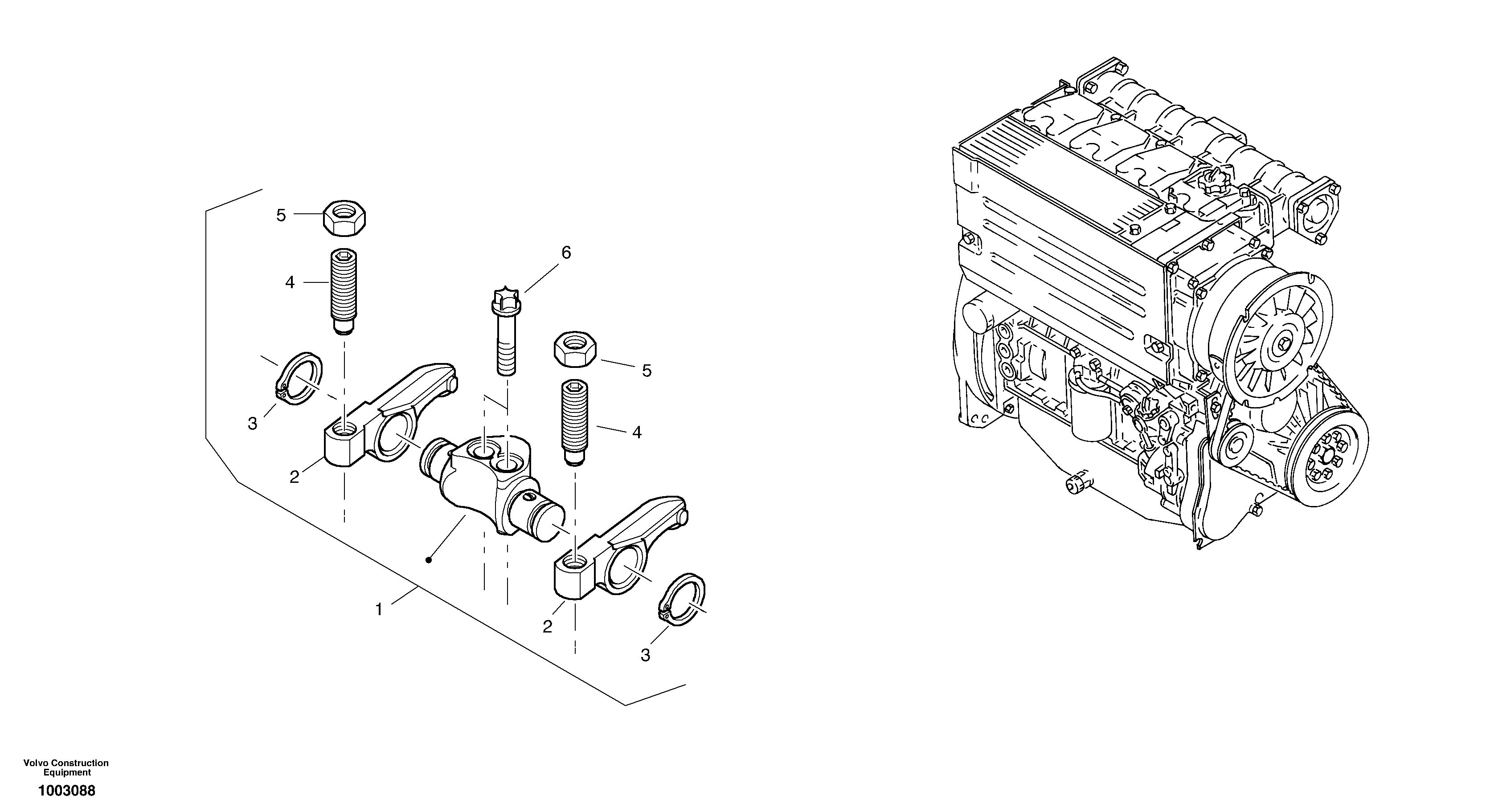 Схема запчастей Volvo L25B - 3694 Valve mechanism L25B TYPE 175 SER NO - 0499
