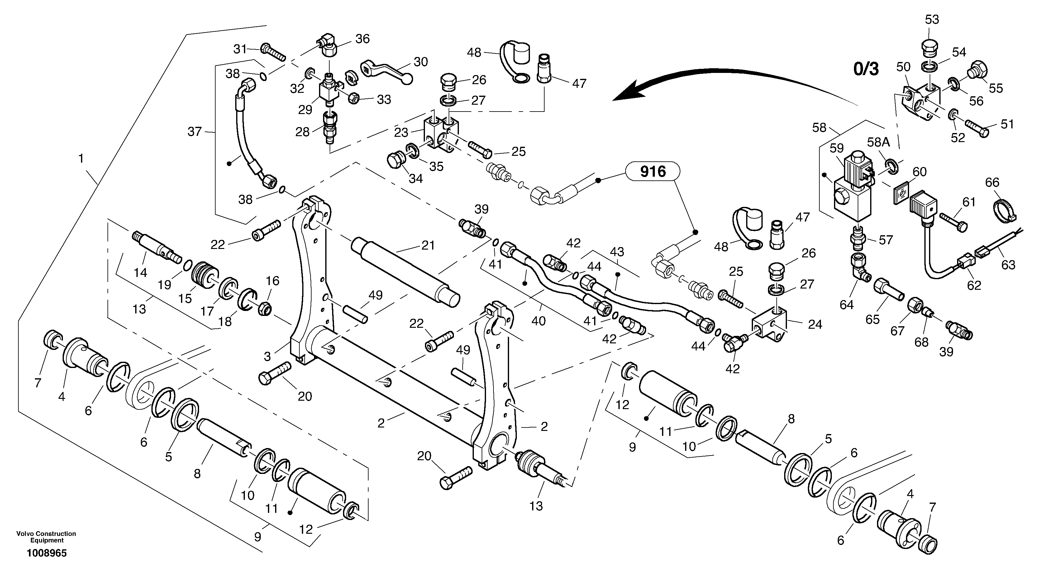 Схема запчастей Volvo L25B - 60206 Attachment mounting plate - Quick change, hydraulic L25B TYPE 175, S/N 0500 - TYPE 176, S/N 0001 -