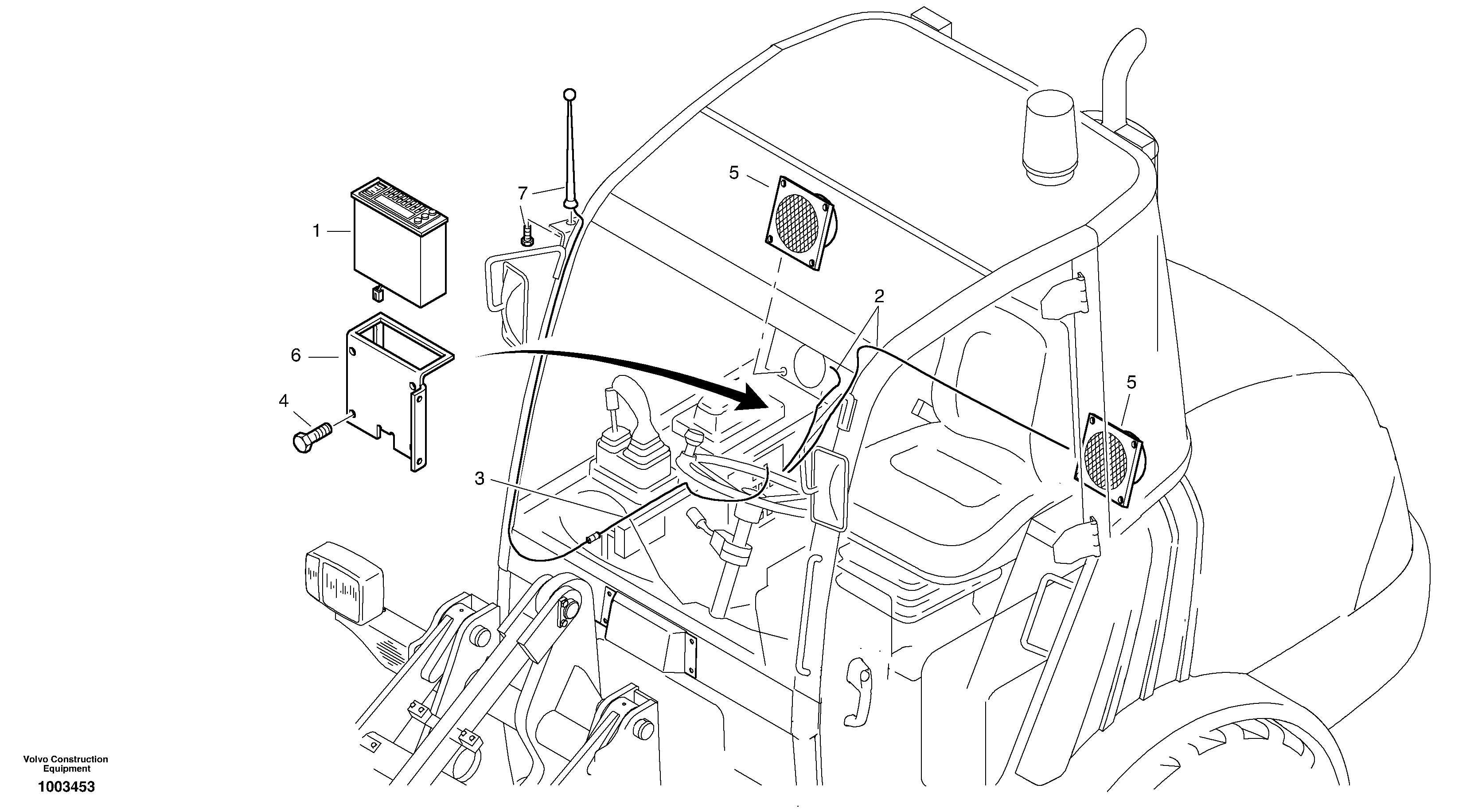Схема запчастей Volvo L25B - 3715 Radio L25B TYPE 175 SER NO - 0499