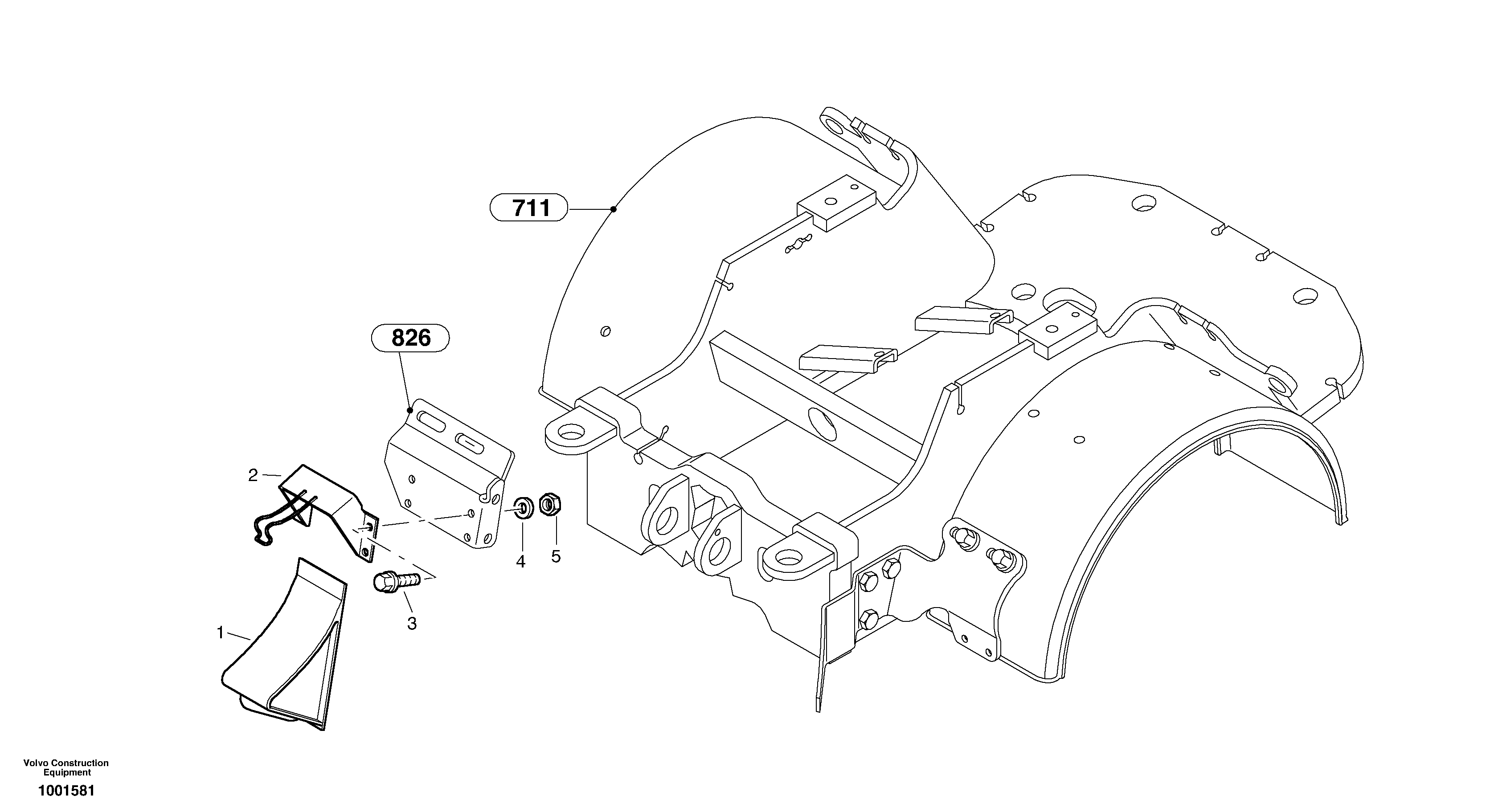Схема запчастей Volvo L25B - 3729 Stop block for wheel L25B TYPE 175 SER NO - 0499