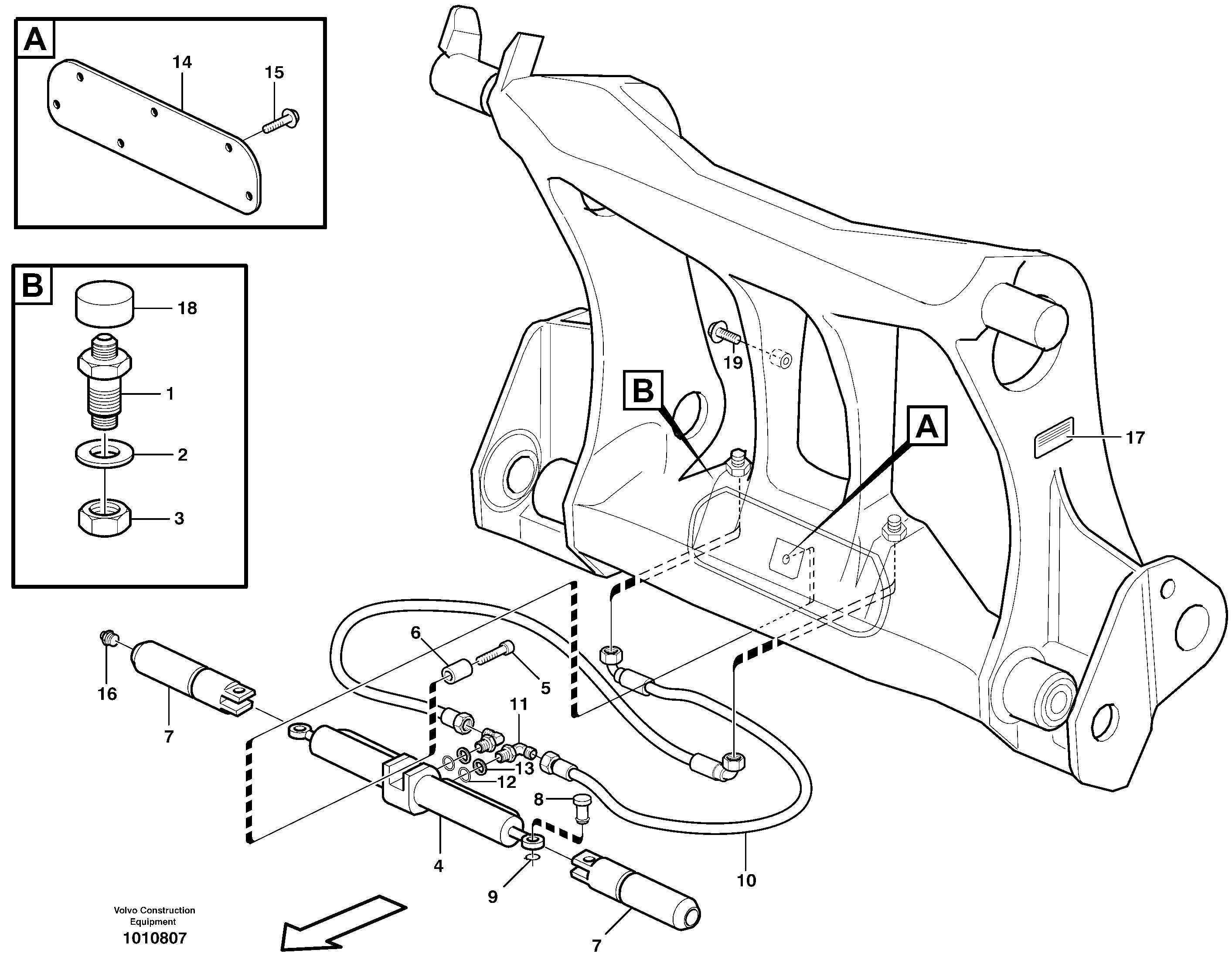 Схема запчастей Volvo L50F - 20263 Attachment bracket L50F