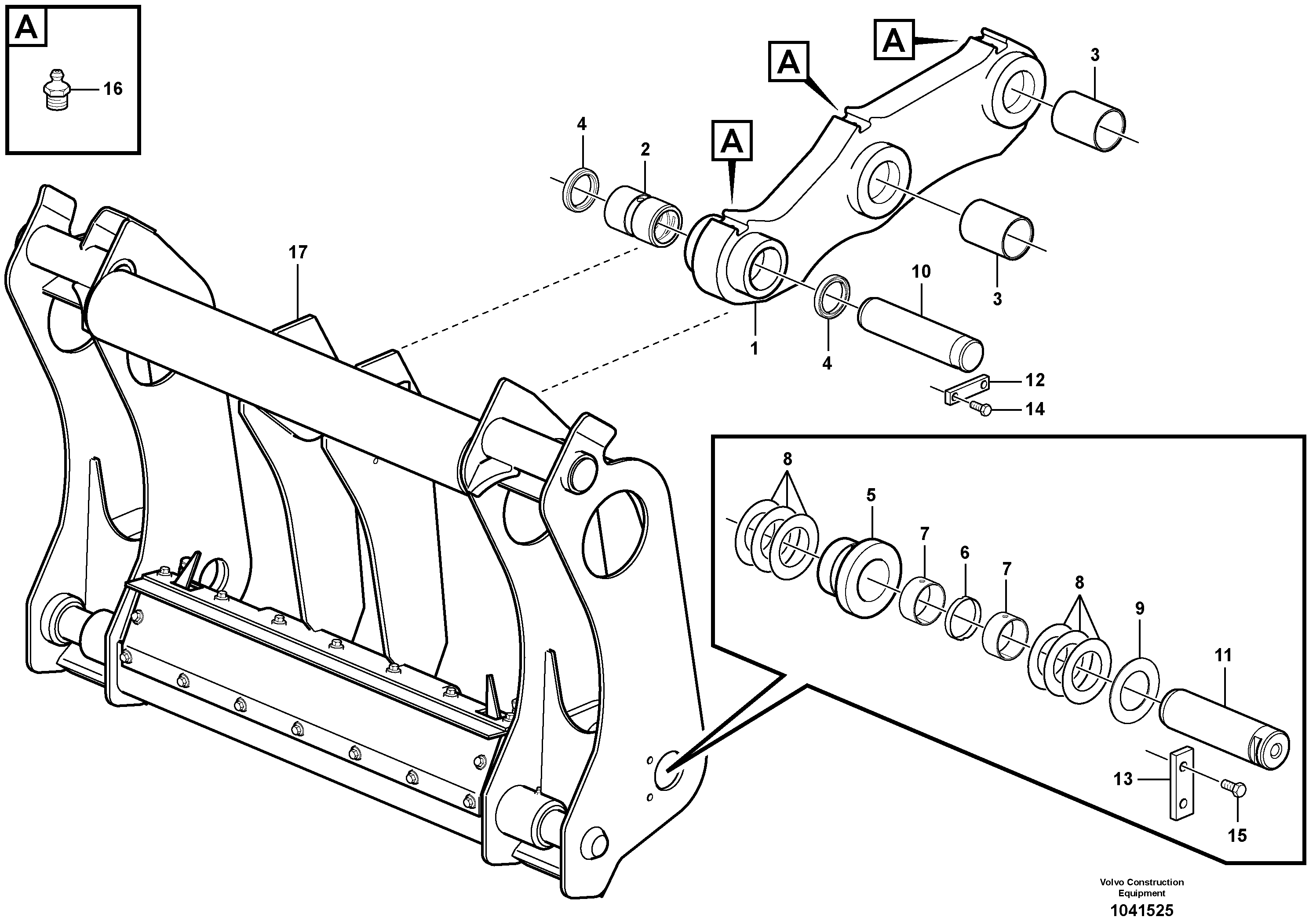 Схема запчастей Volvo L50F - 3915 Assemble attachment bracket L50F