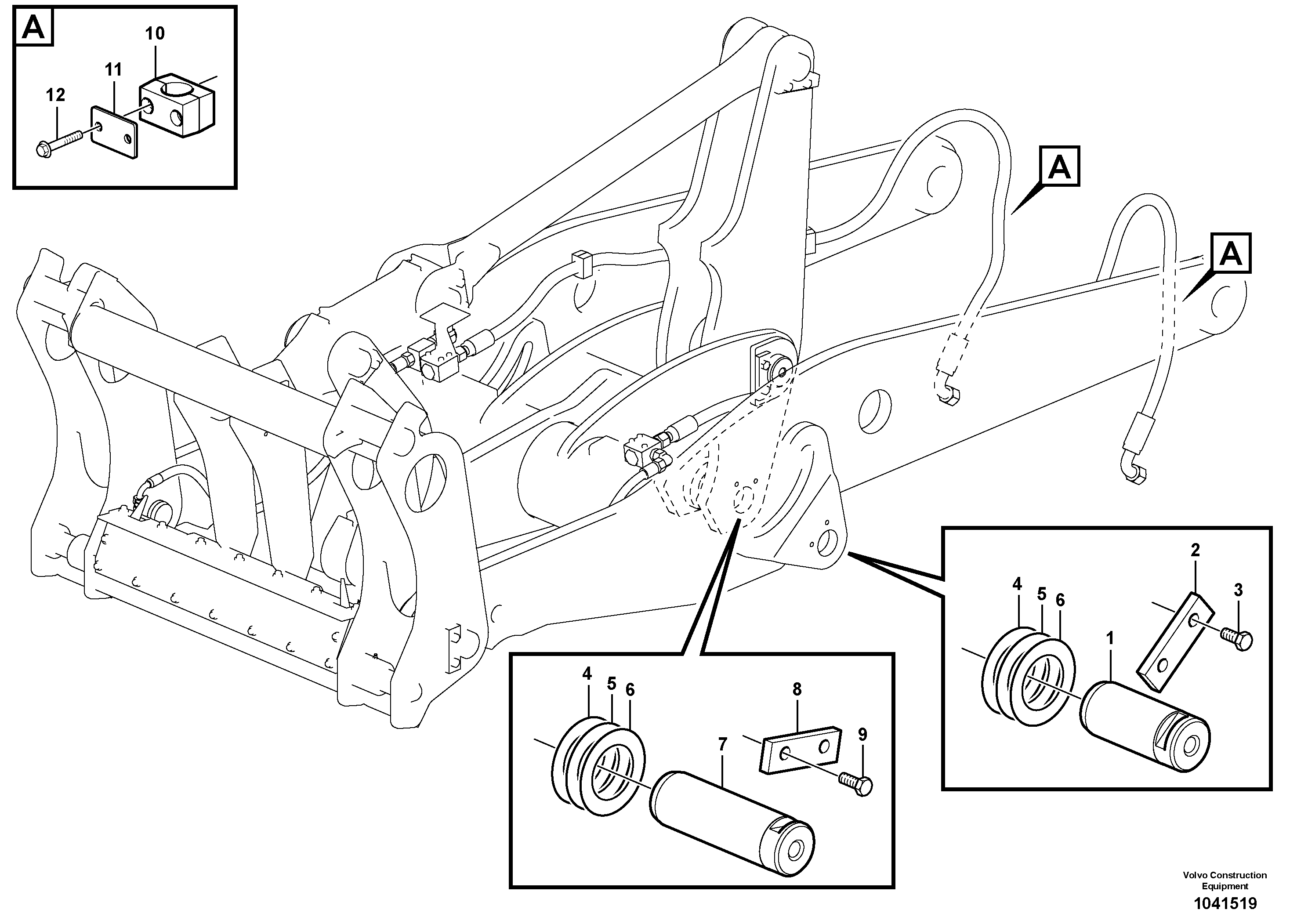 Схема запчастей Volvo L50F - 53241 Assemble attachment bracket L50F