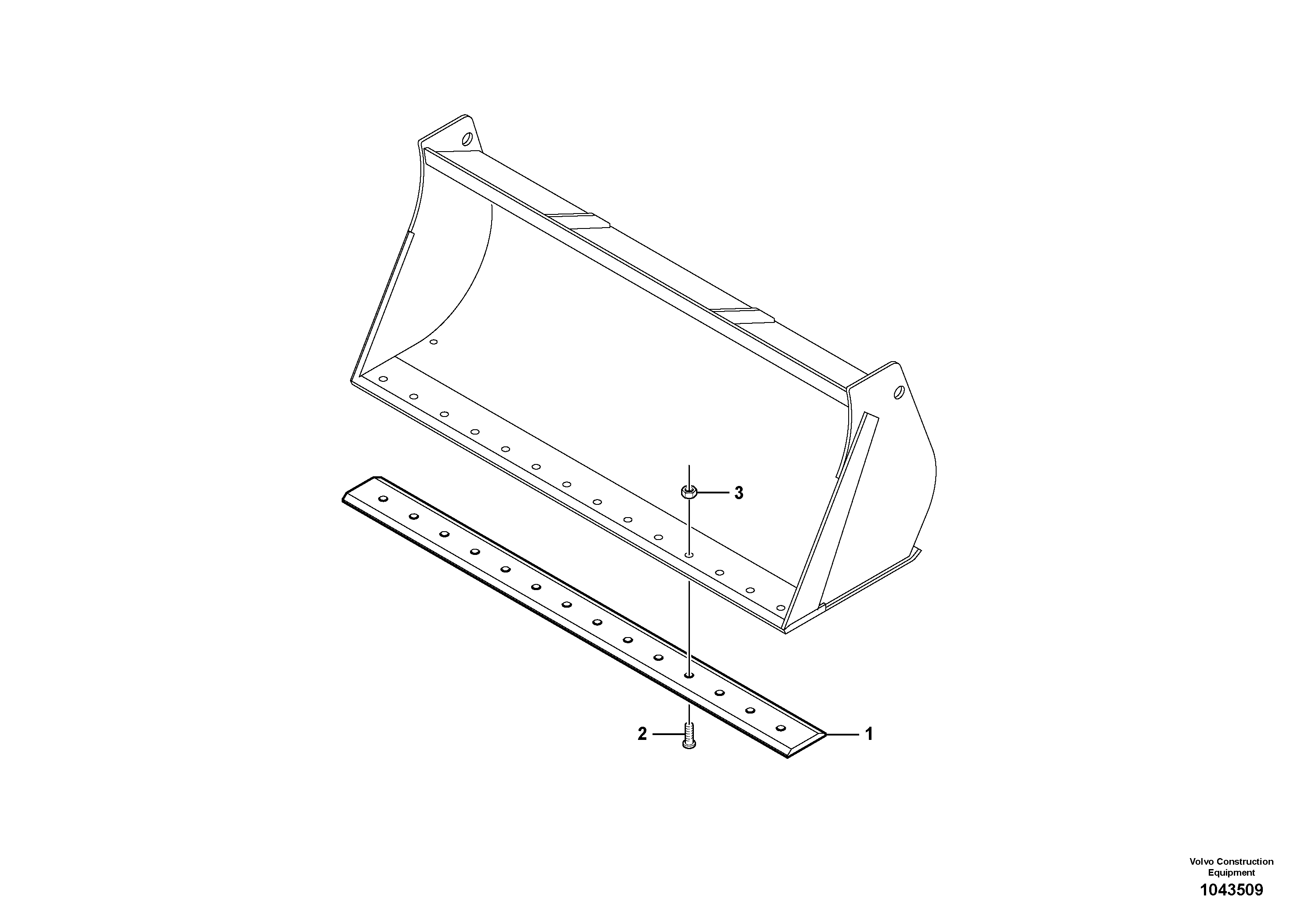 Схема запчастей Volvo L50F - 106532 Bolt on edge ATTACHMENTS ATT. COMPACT WHEEL LOADERS GEN. F