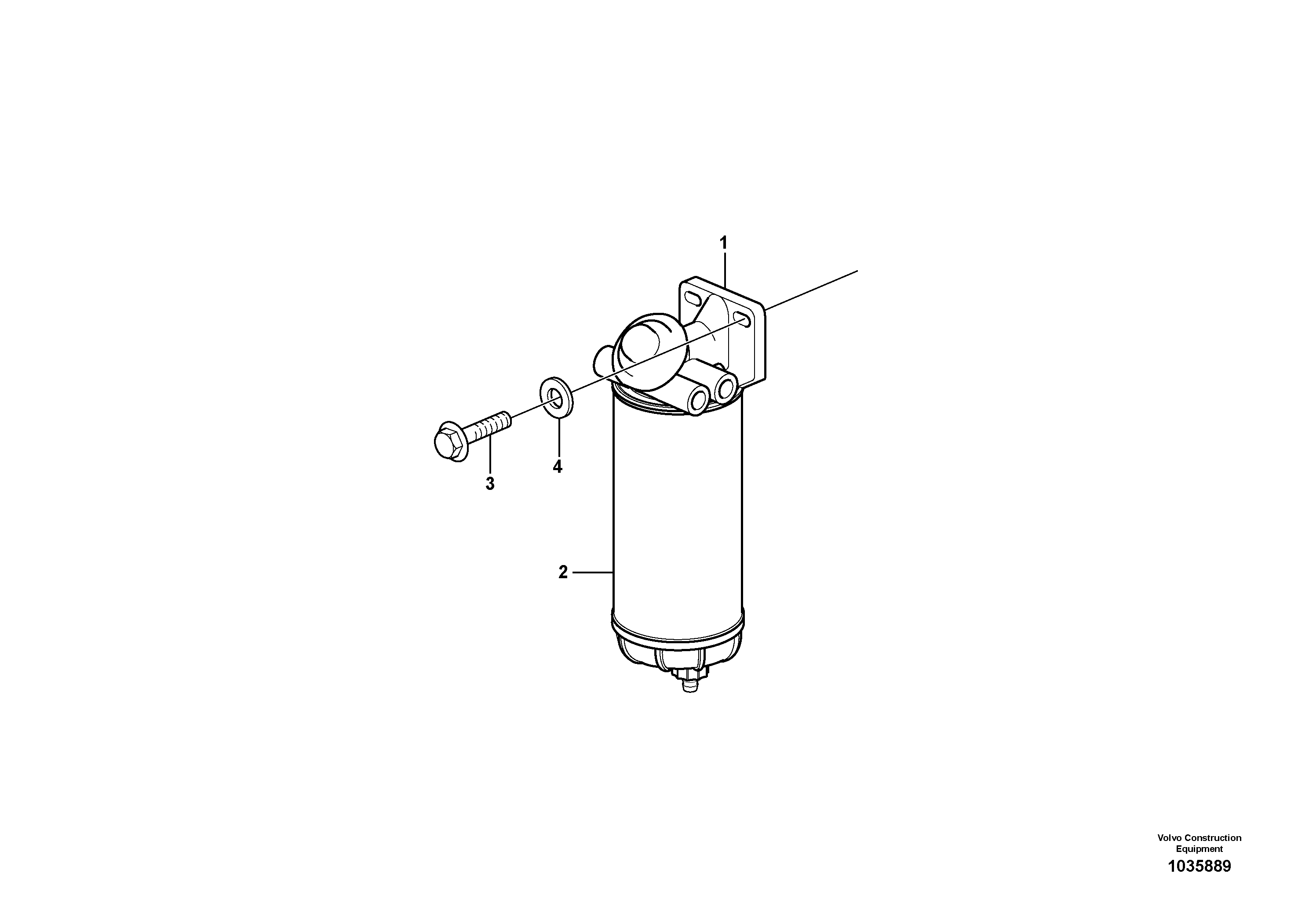 Схема запчастей Volvo L50F - 59181 Filter - Water separator L50F