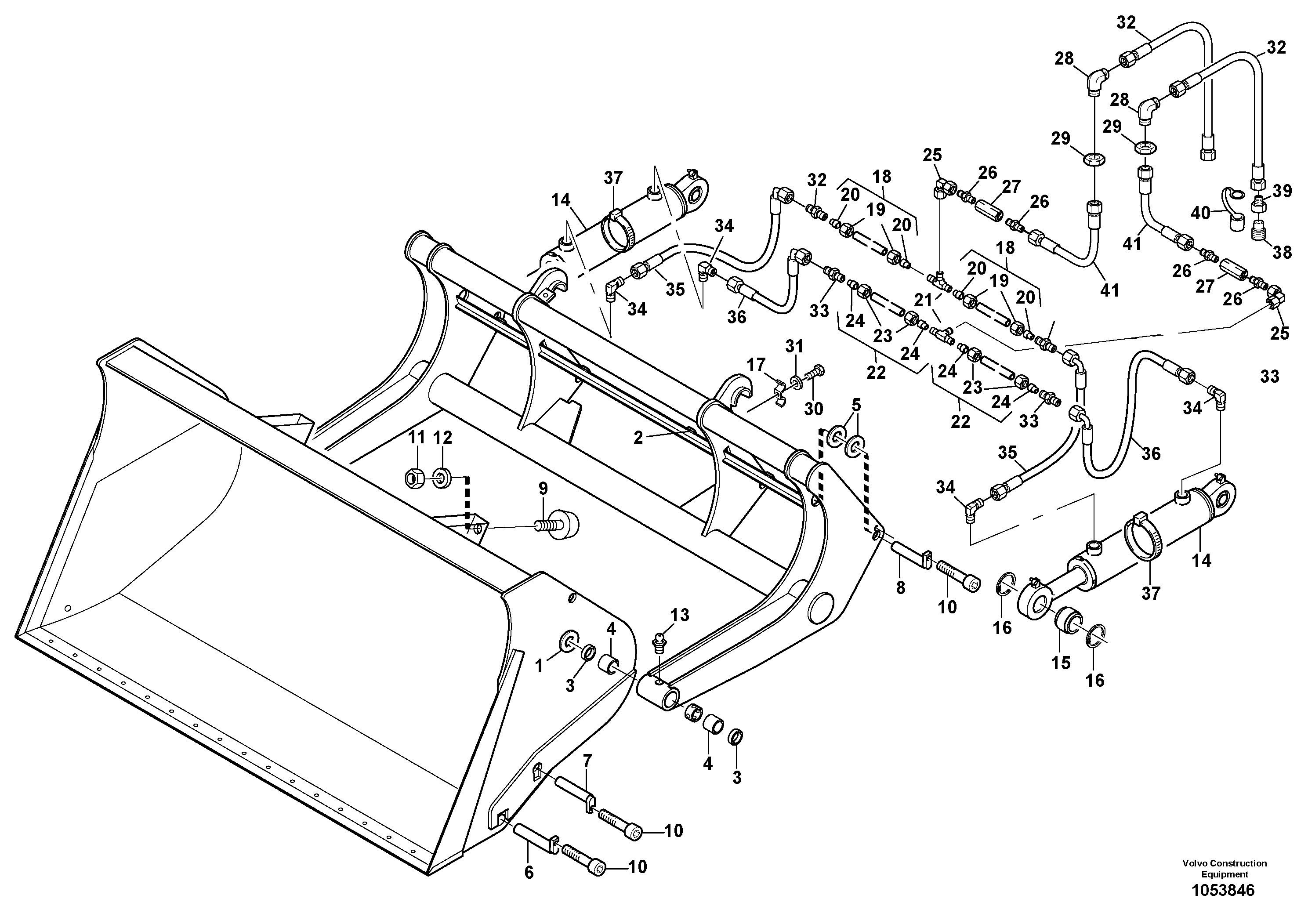 Схема запчастей Volvo L50F - 100406 High-tipping bucket ATTACHMENTS ATT. COMPACT WHEEL LOADERS GEN. F