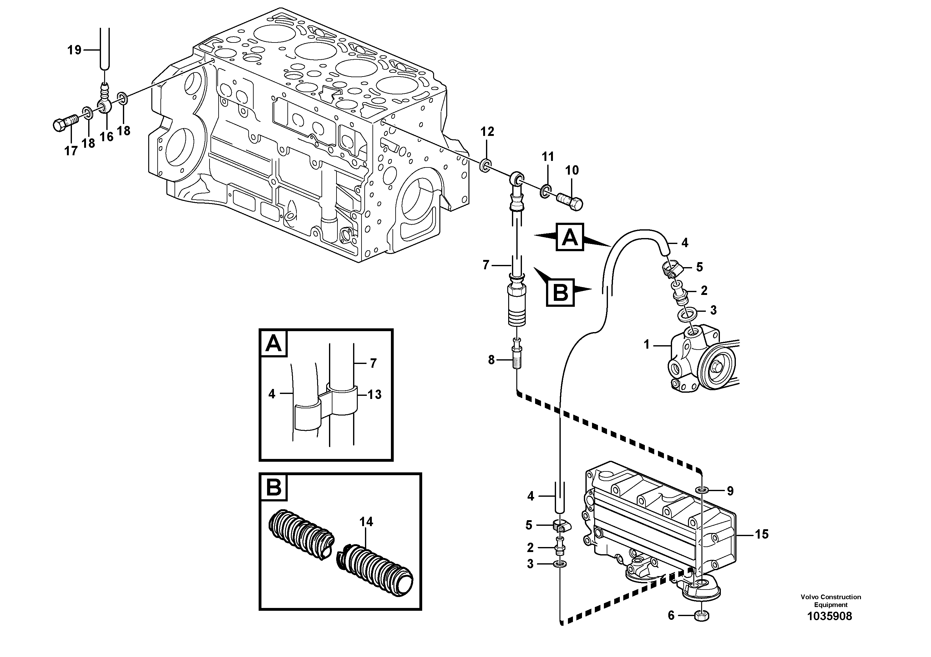 Схема запчастей Volvo L50F - 49385 Fuel pipes, fuel pump L50F