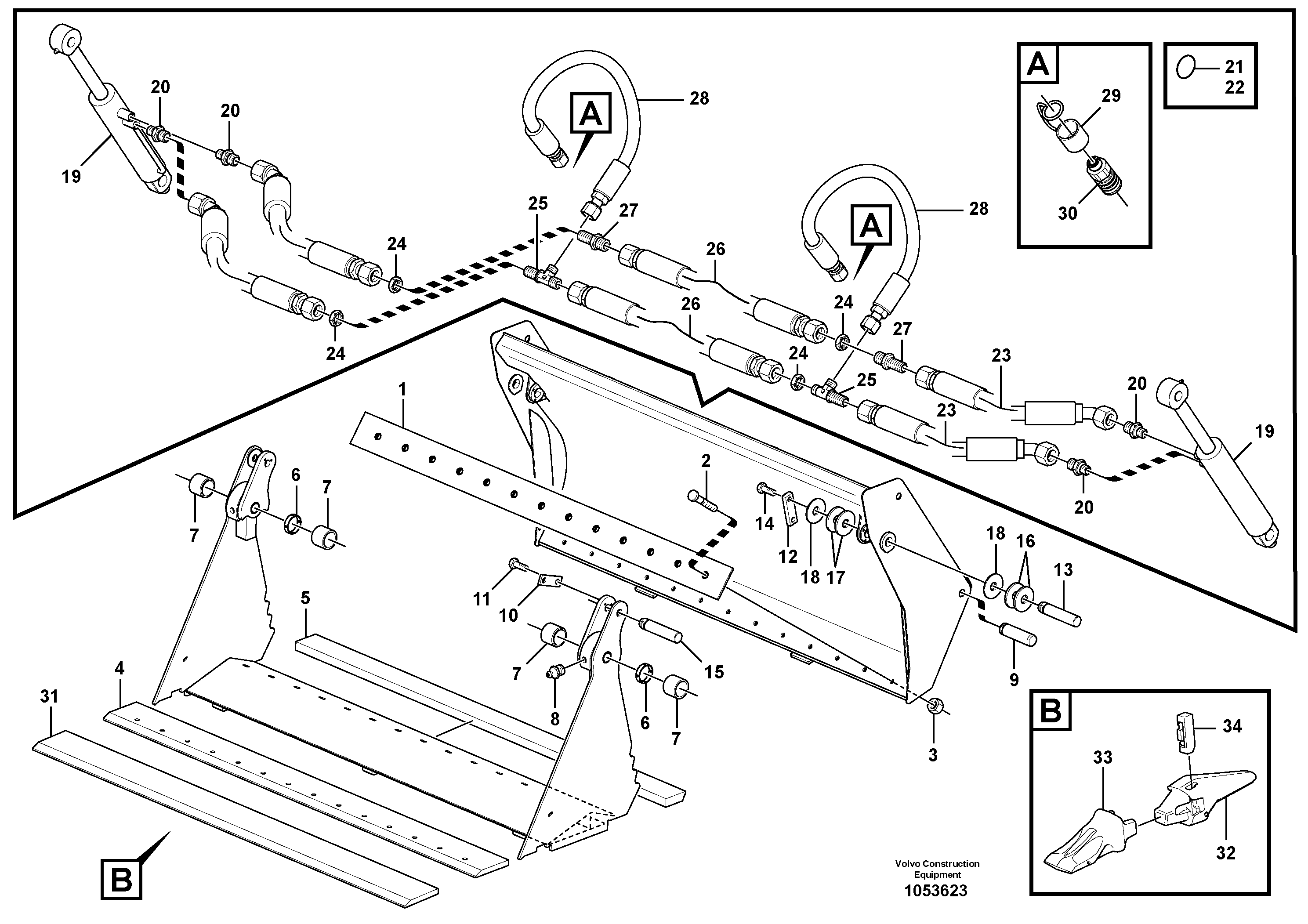 Схема запчастей Volvo L50F - 106509 Multi-purpose bucket ATTACHMENTS ATT. COMPACT WHEEL LOADERS GEN. F