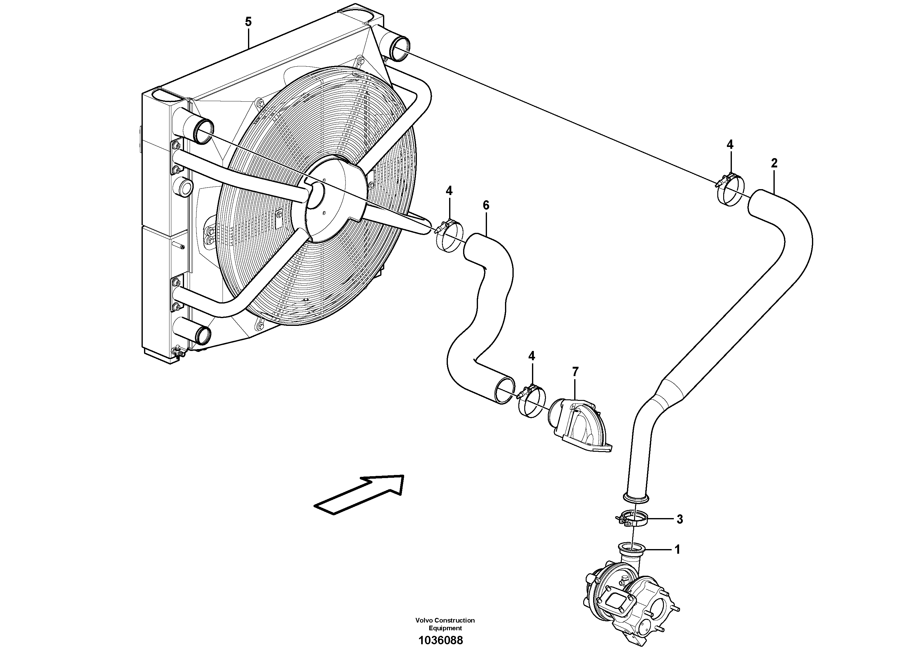 Схема запчастей Volvo L50F - 59445 Intercooler L50F