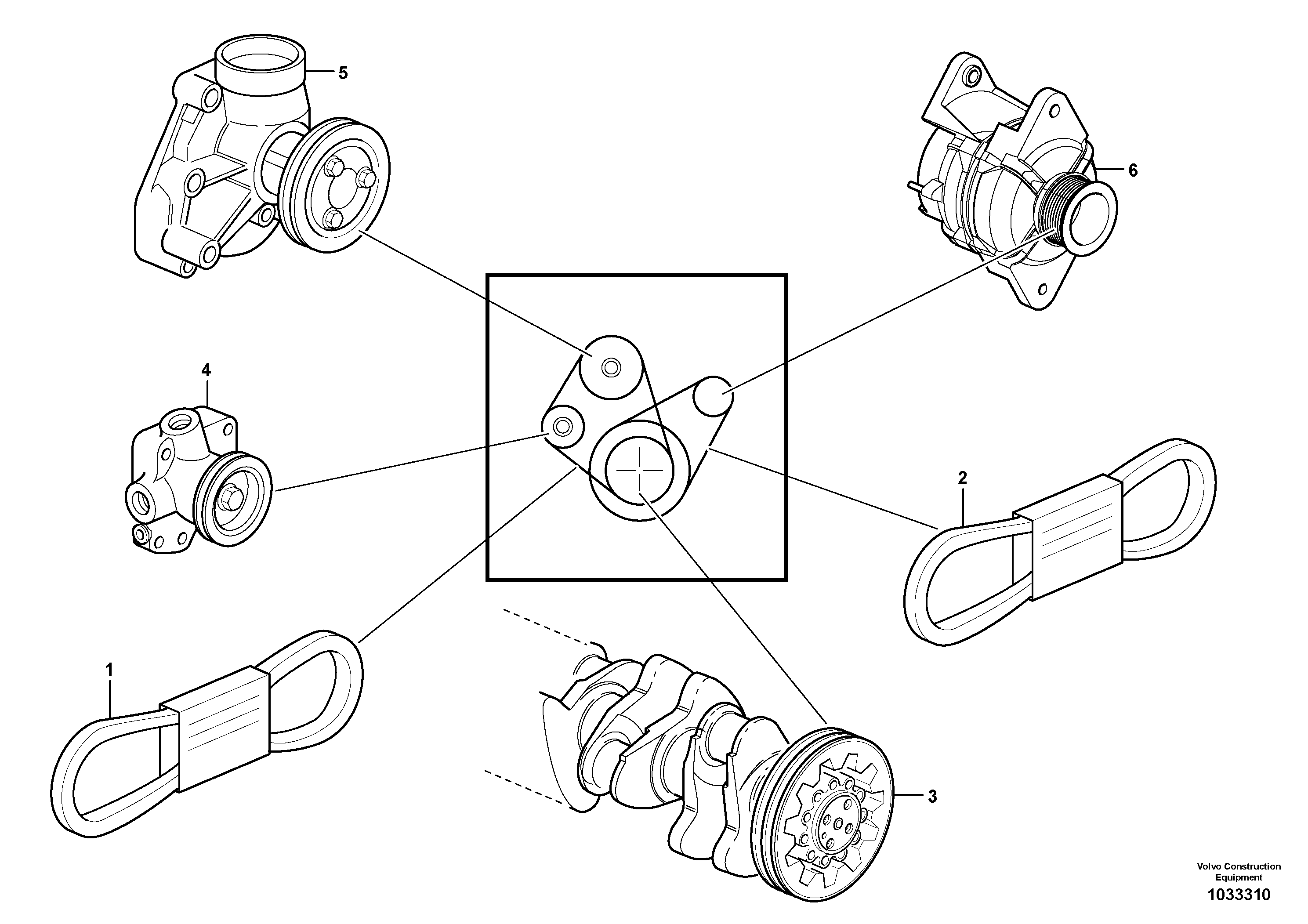 Схема запчастей Volvo L50F - 49635 Belt transmission L50F