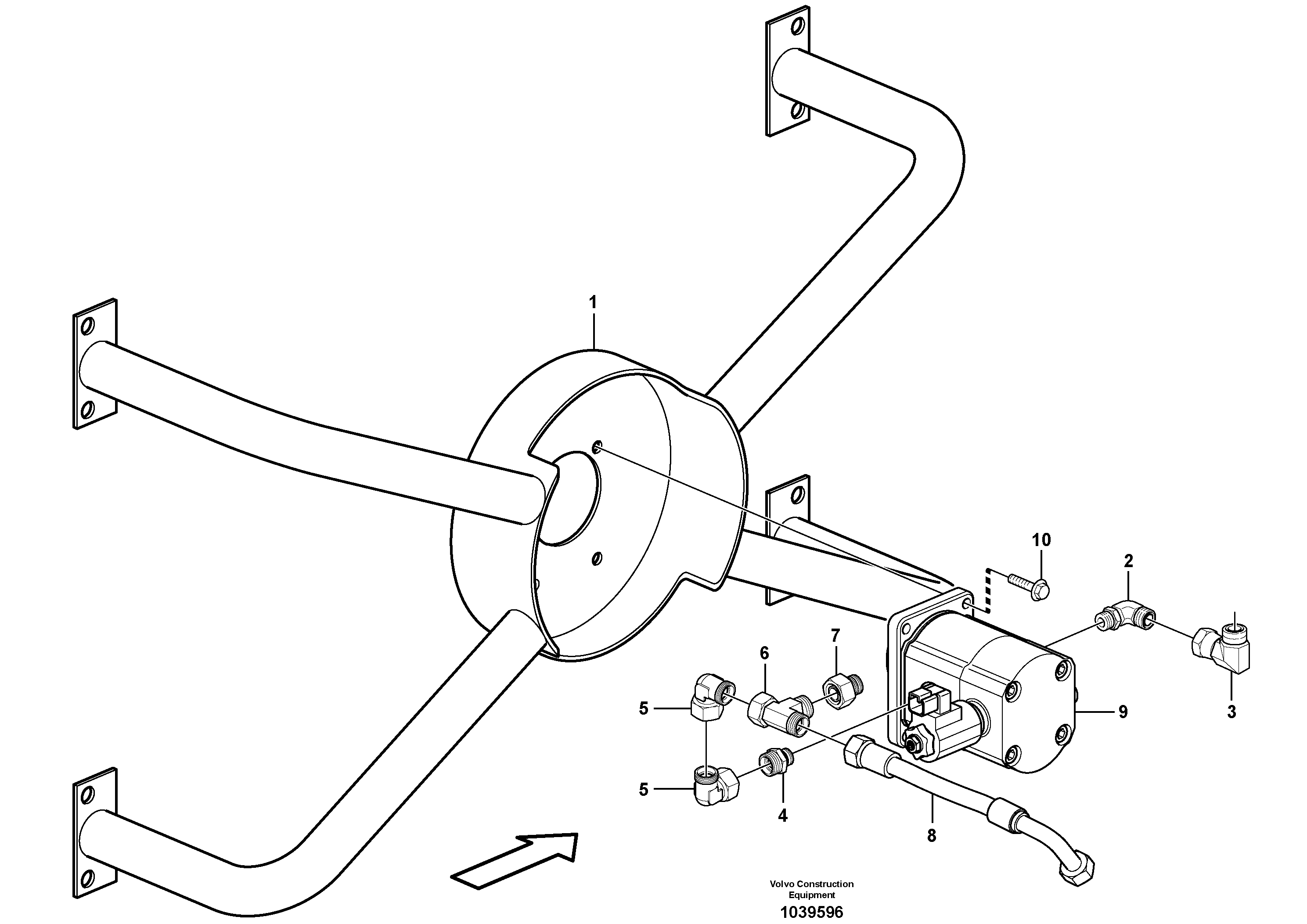 Схема запчастей Volvo L50F - 49636 Fan drive L50F