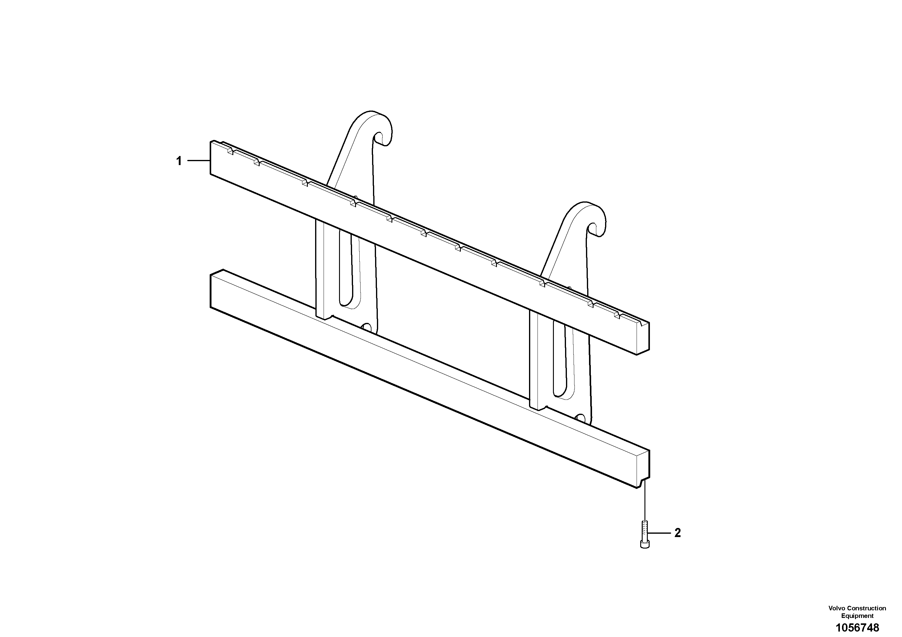 Схема запчастей Volvo L50F - 106293 Fork frame ATTACHMENTS ATT. COMPACT WHEEL LOADERS GEN. F
