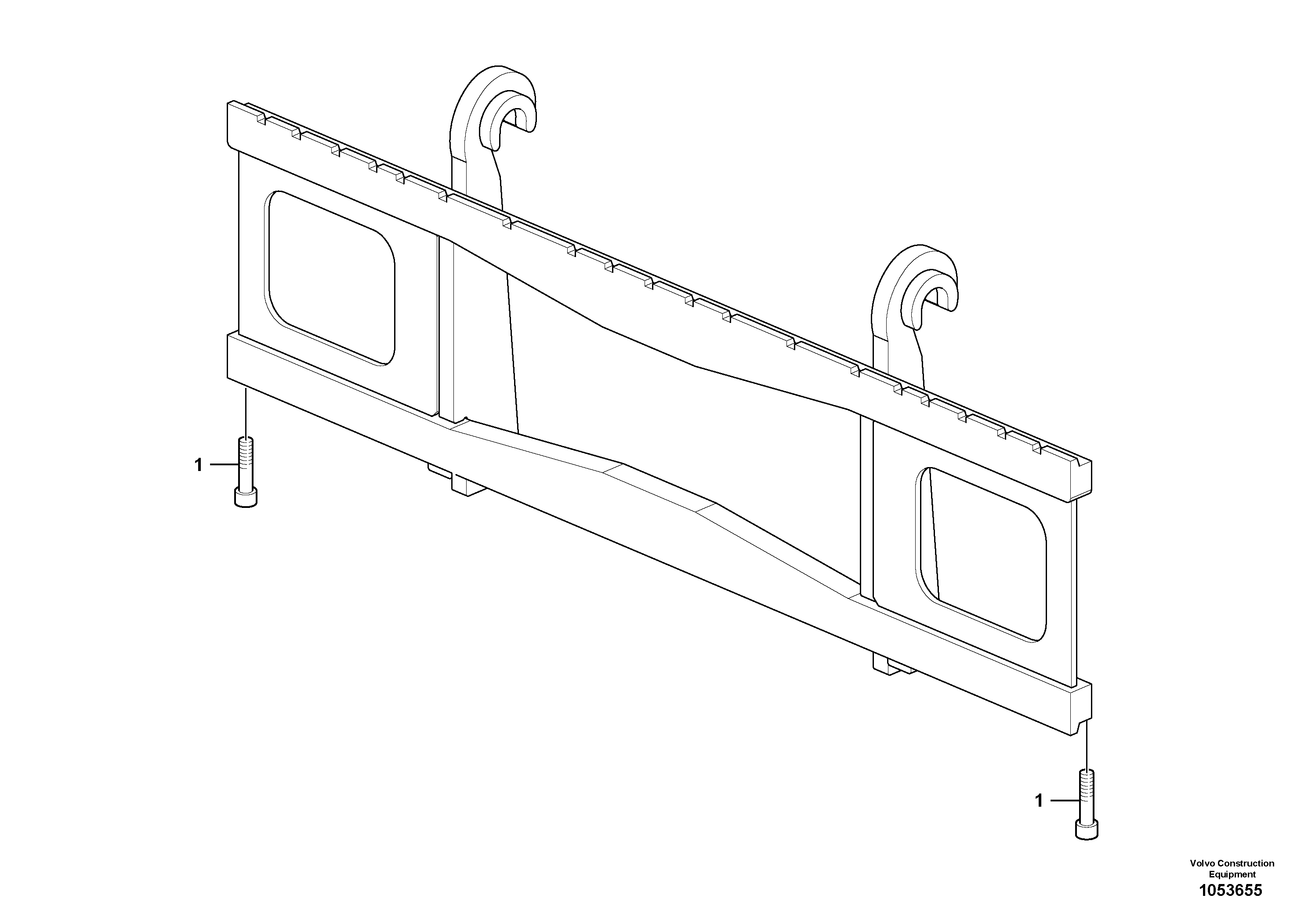Схема запчастей Volvo L50F - 106974 Fork frame ATTACHMENTS ATT. COMPACT WHEEL LOADERS GEN. F