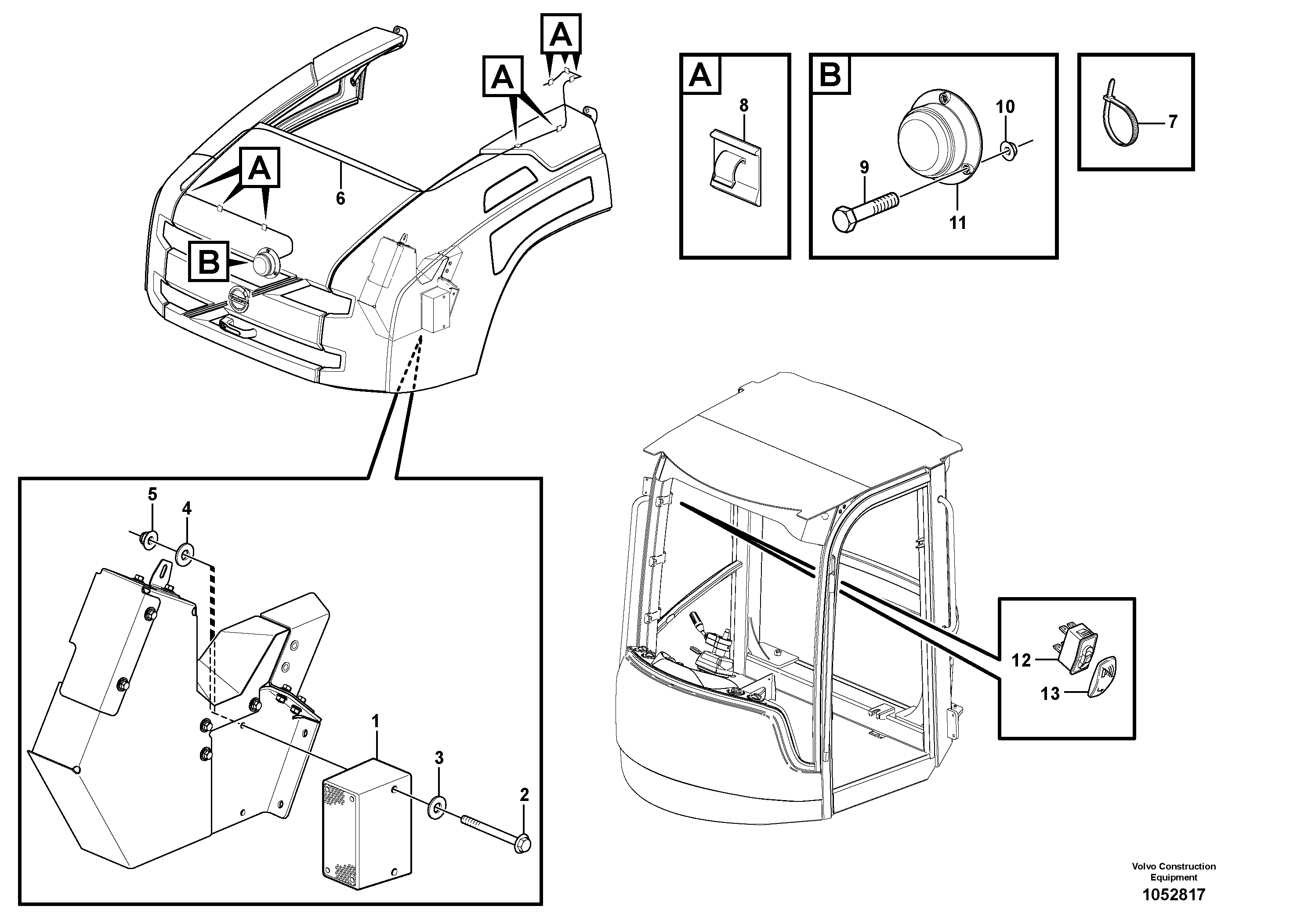 Схема запчастей Volvo L50F - 101981 Back-up alarm L50F