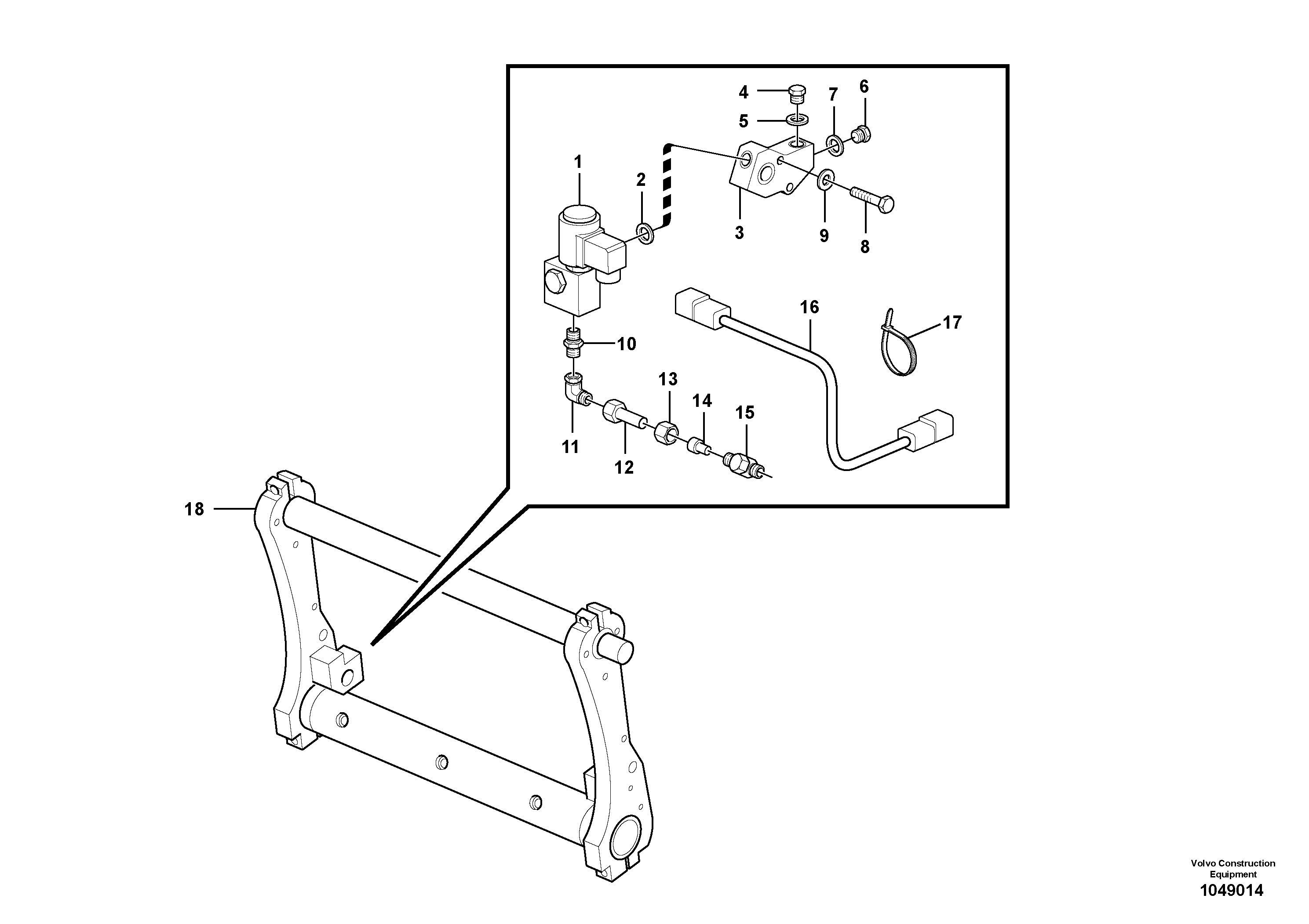 Схема запчастей Volvo L50F - 64267 Electrical system: Attachment locking L50F