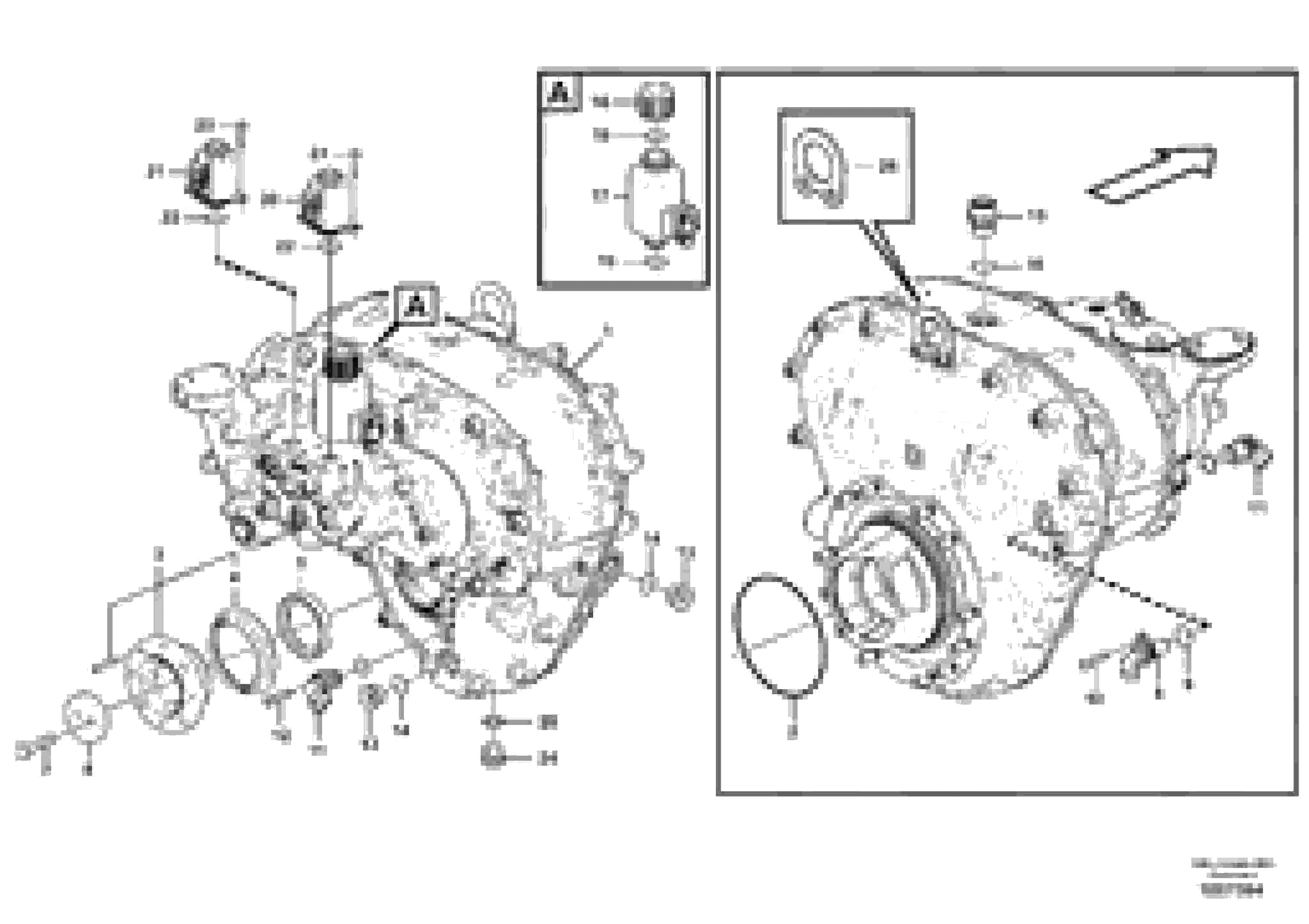 Схема запчастей Volvo L50F - 85299 Drop box with fitting parts L50F