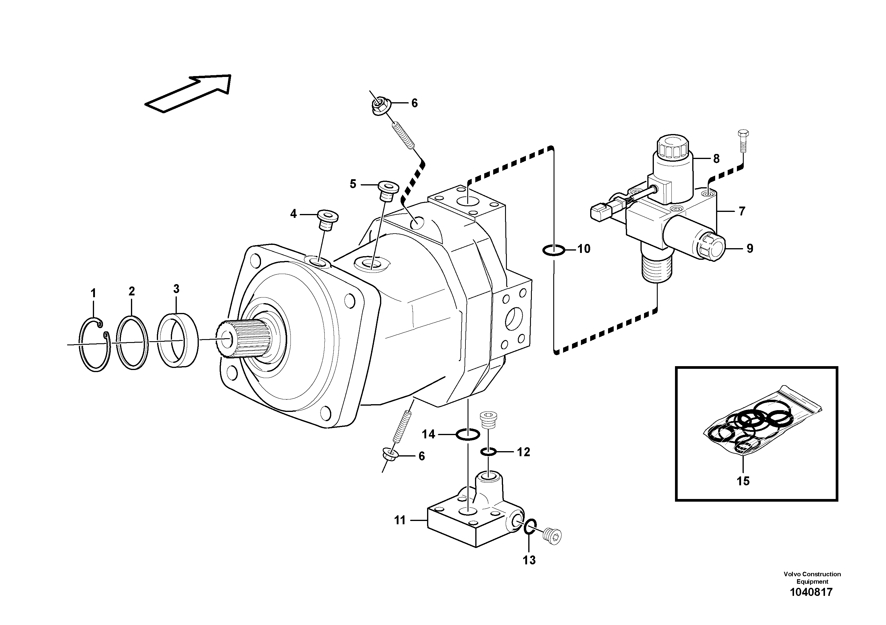 Схема запчастей Volvo L50F - 47532 Гидромотор хода L50F