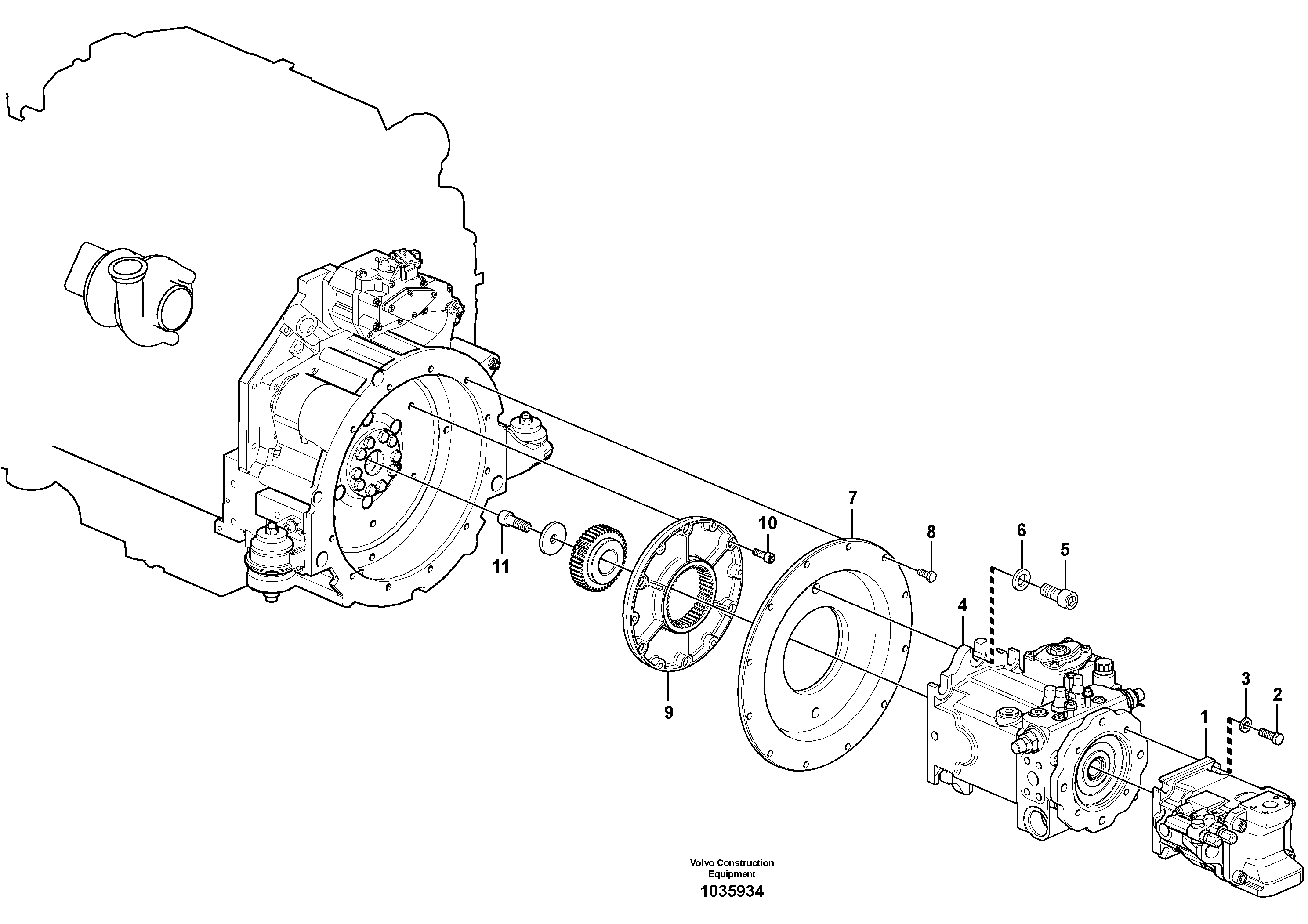 Схема запчастей Volvo L50F - 58507 Насос L50F