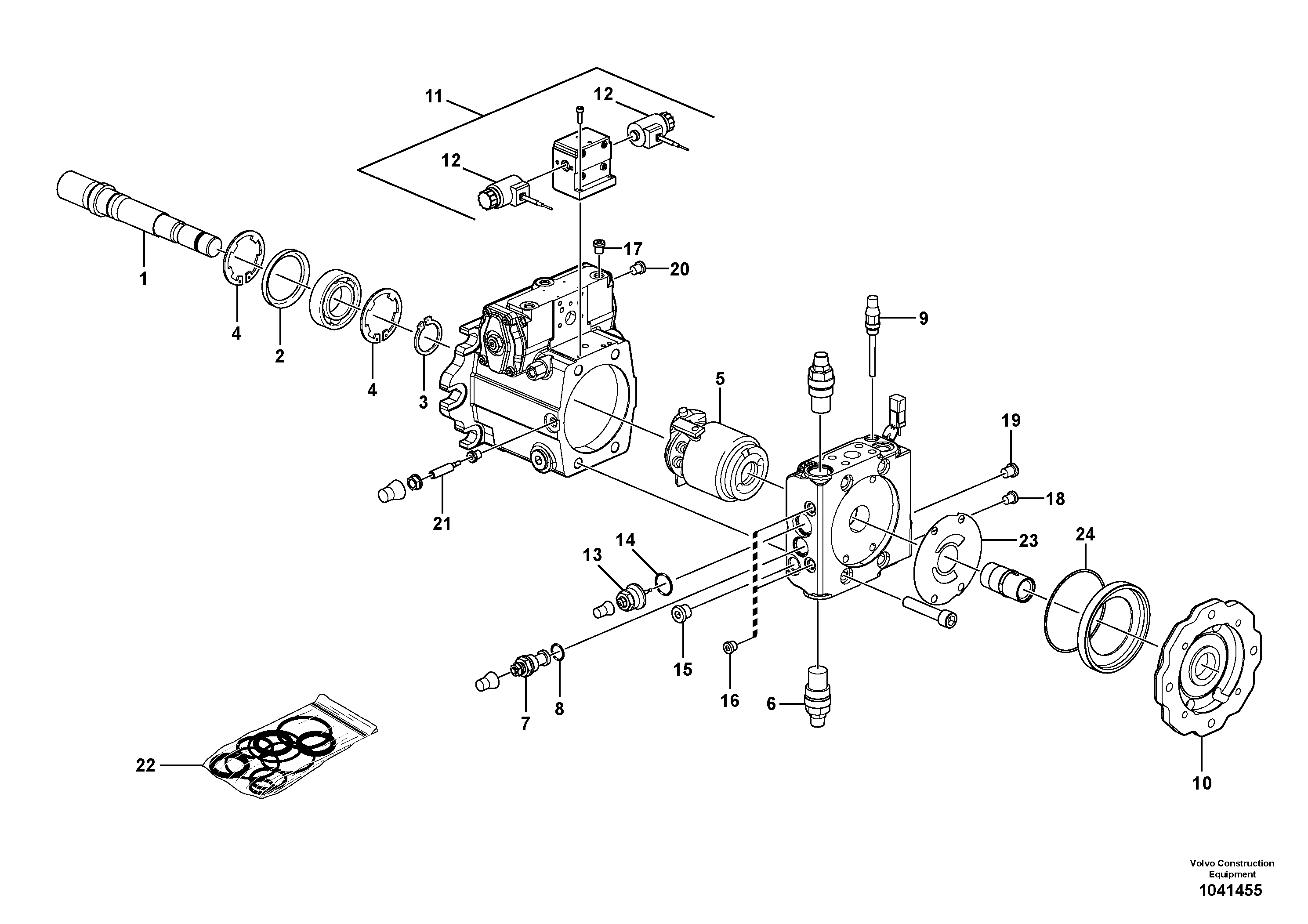 Схема запчастей Volvo L50F - 58508 Variable displacement pump L50F