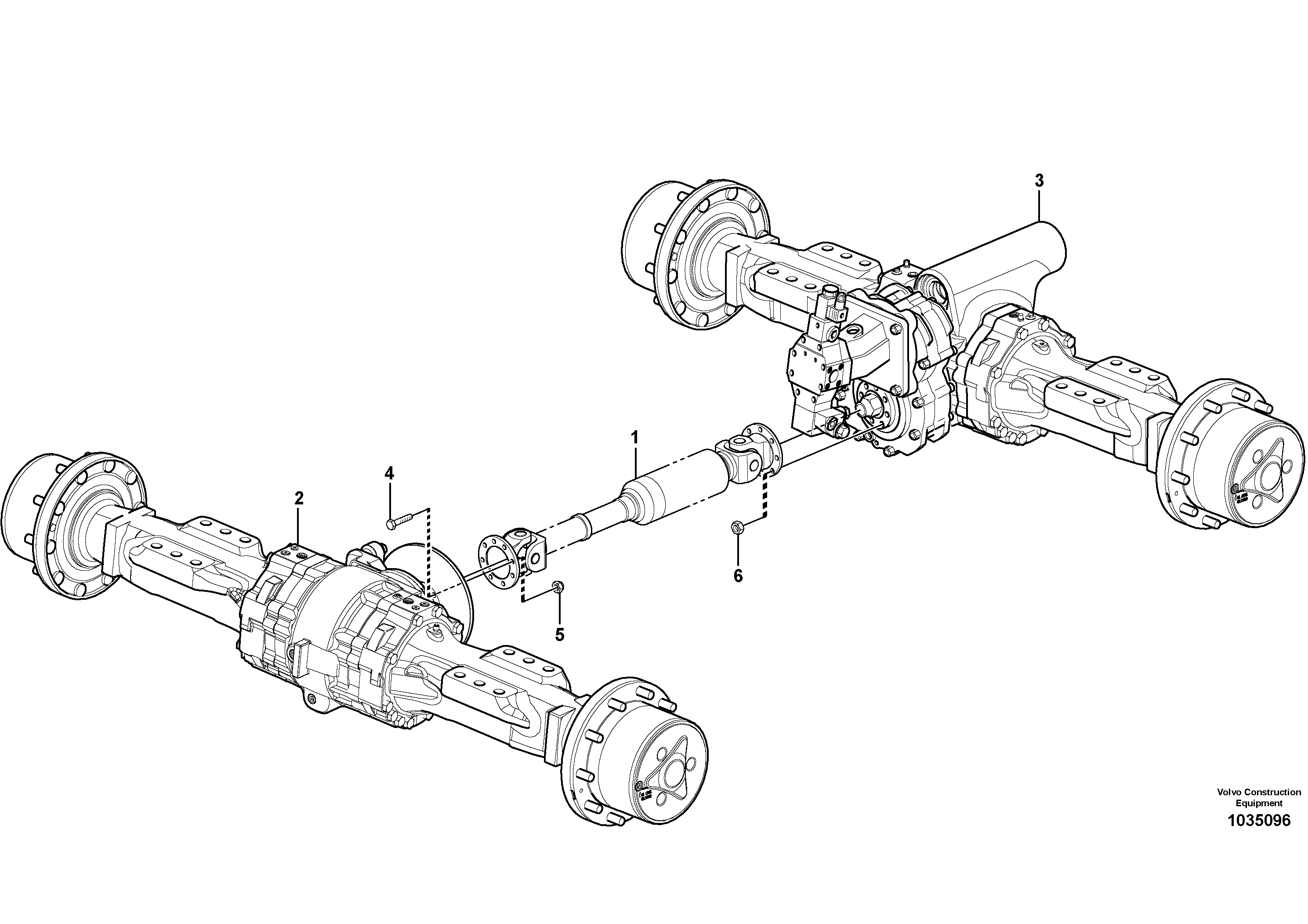 Схема запчастей Volvo L50F - 58641 Propeller shaft, mounting L50F