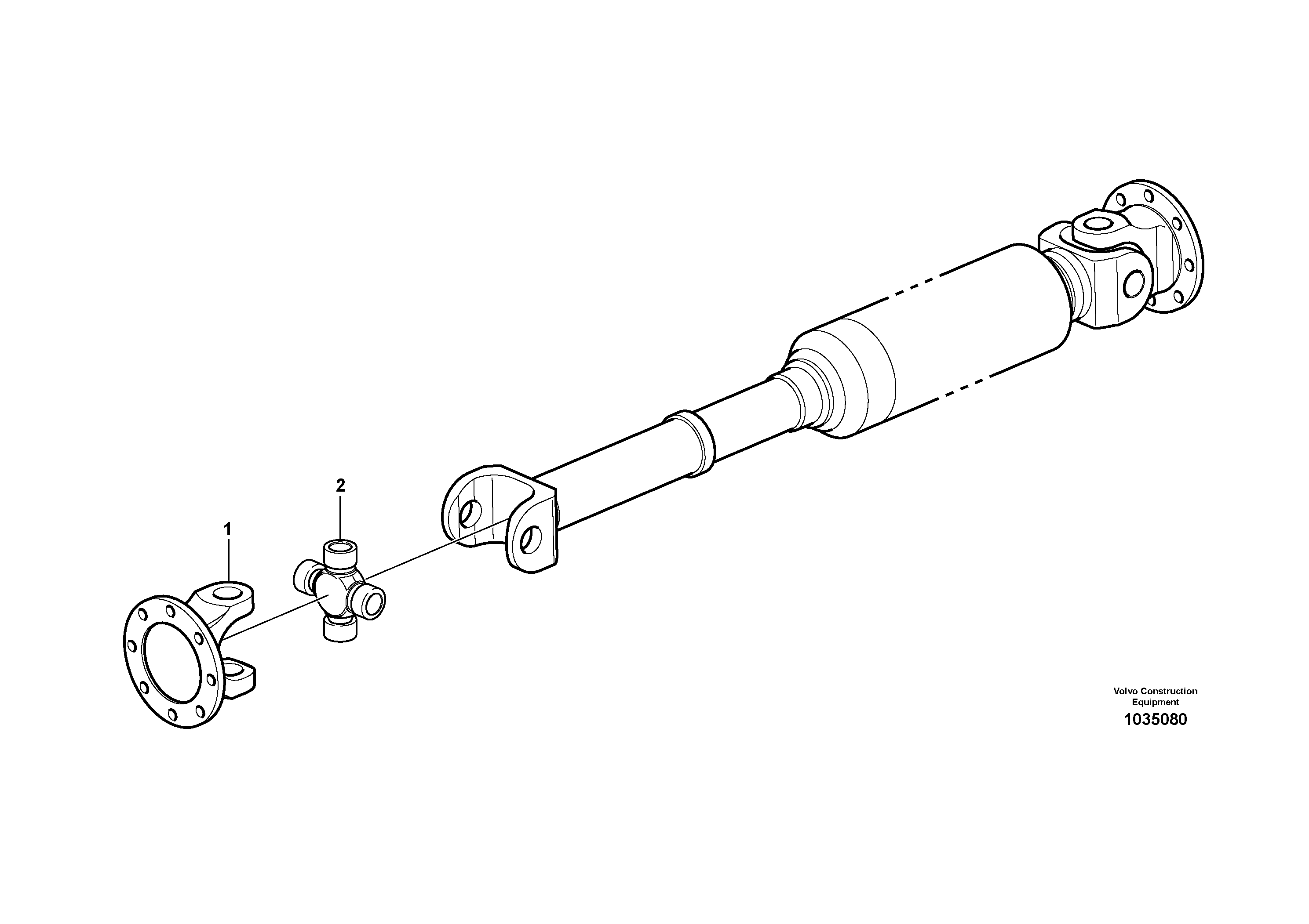 Схема запчастей Volvo L50F - 62941 Propeller shaft, mounting L50F